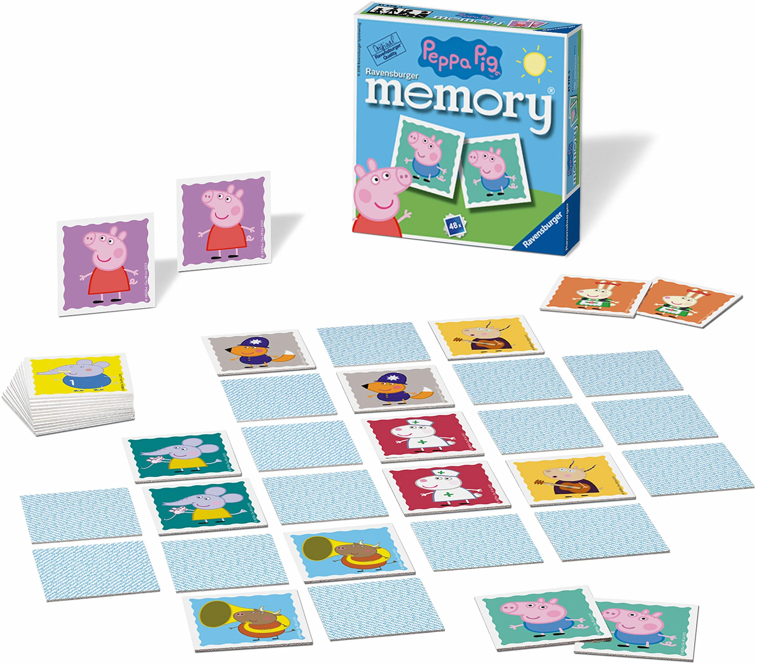 Ravensburger Peppa Pig Mini Memory Game - Matching Picture Snap Pairs Game For Kids Age 3 Years and Up