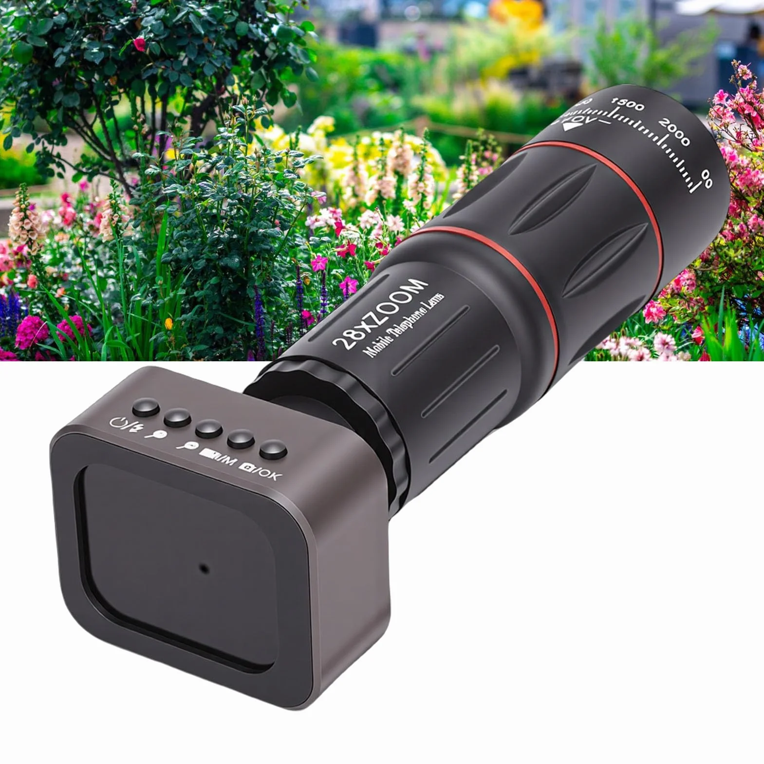 Bewinner Teleobiektyw Monokularowy 18X HD Photo Nagrywanie Wideo Kompaktowy Teleskop z Zoomem do Obserwacji Ptaków Piesze Wycieczki Przygody na świeżym Powietrzu ABS Czarny