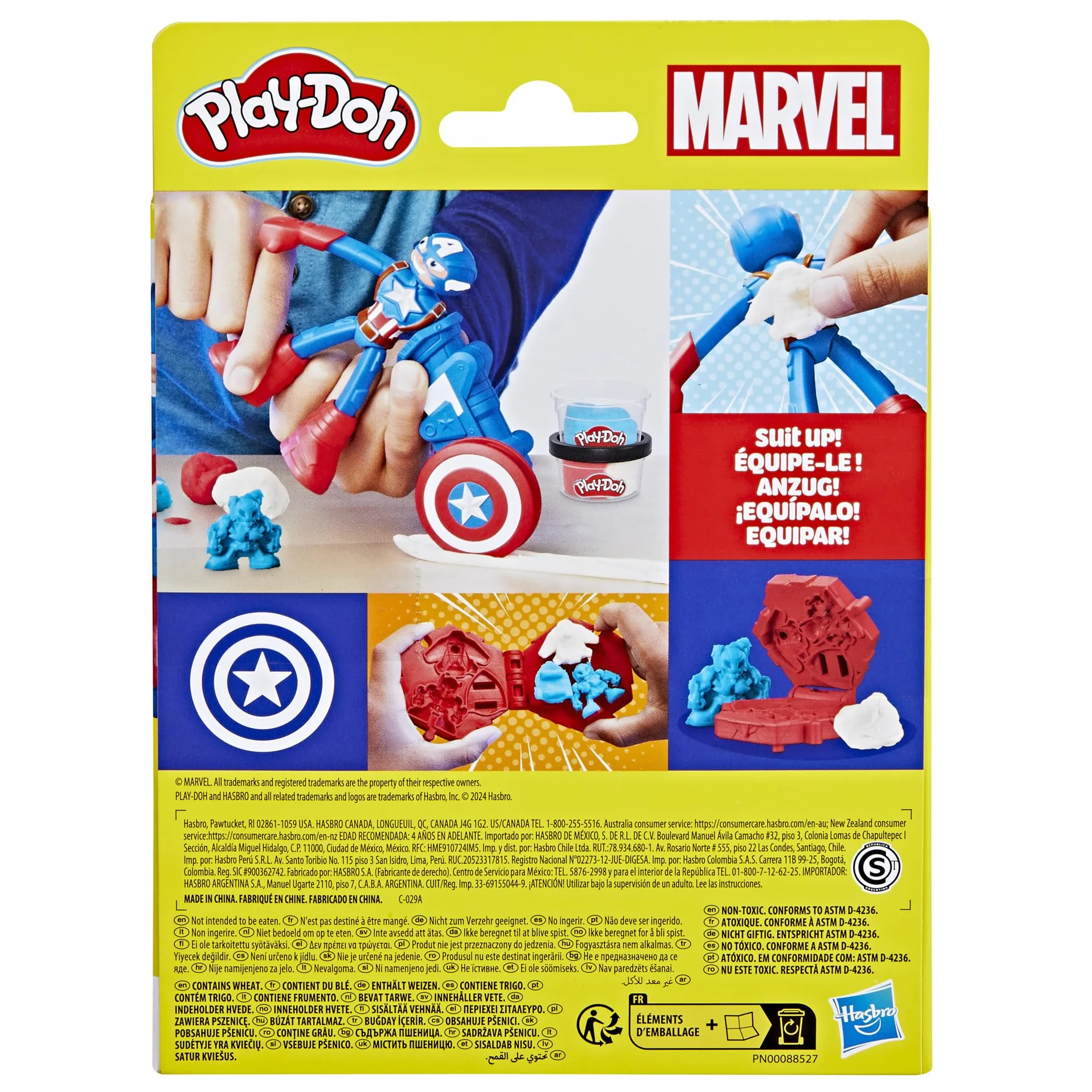 Zestaw z figurką Play-Doh Marvel Pieczątka-tarcza Kapitana Ameryki