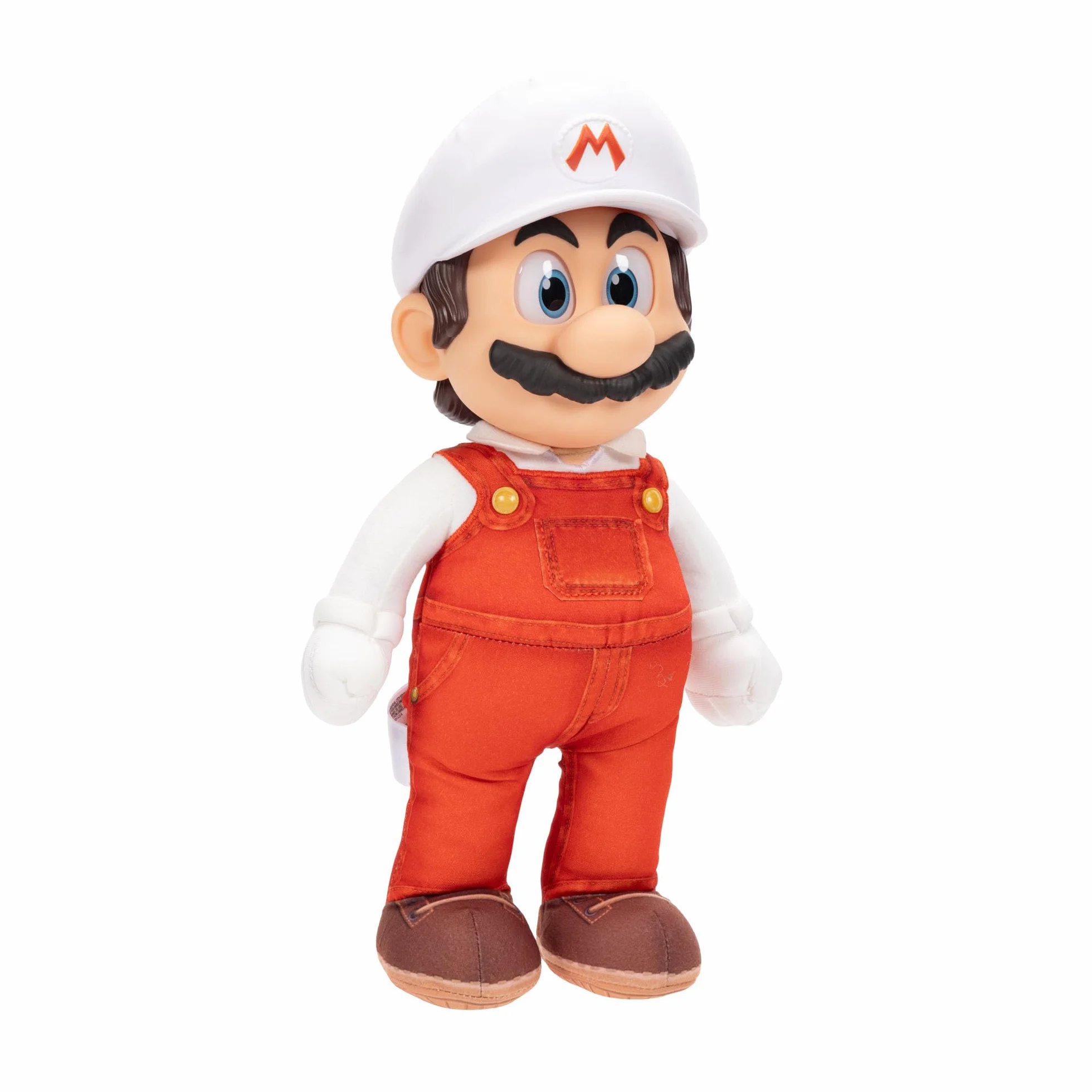 Super Mario Galaxy Movie Fire Mario Poseable Plush 14" / 35 cm, oficjalna licencja Jakks Pacific, pluszowa figurka z rzeźbioną głową Roto, kolekcjonerska pluszowa figurka Nintendo, 3+