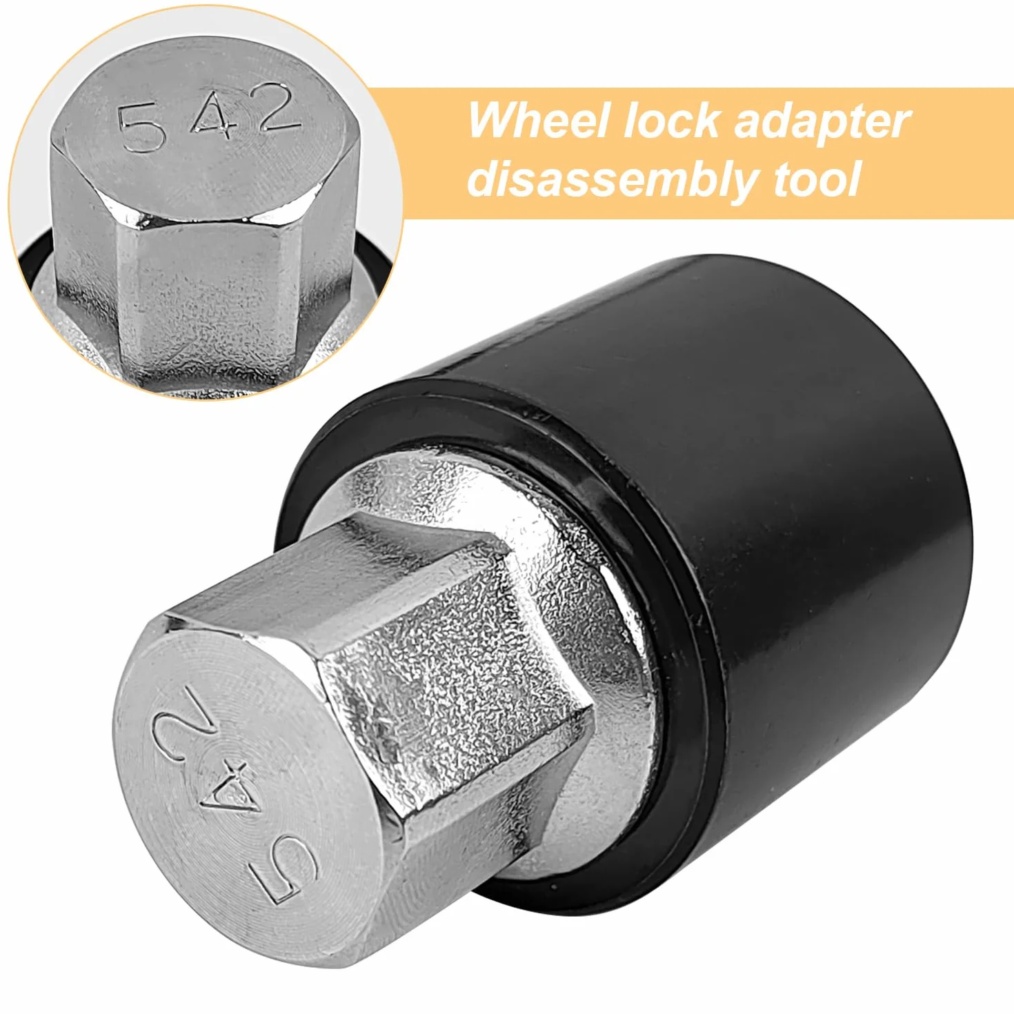 Adapter do zamka felg, klucz do kół, trwały i łatwy w obsłudze, do usuwania nakrętek kół, zapięcie do felg 542 do Leon, Altea i Alhambra