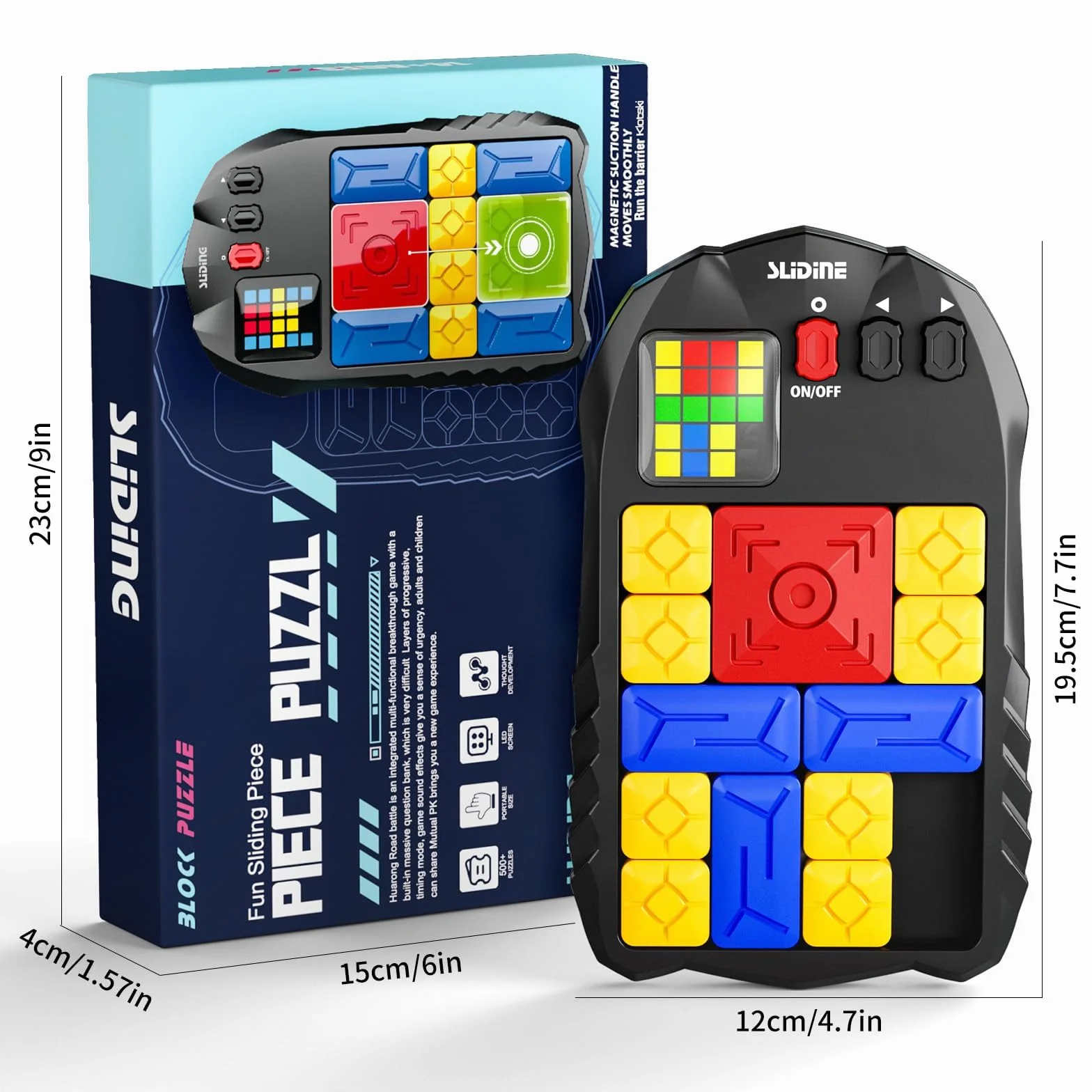 TEMI Puzzle Slide, ponad 500 poziomów, super slajdowe, łamigłówki, zabawka podróżna, konsola do gier, zabawka edukacyjna STEM, prezent dla dzieci, nastolatków, dorosłych