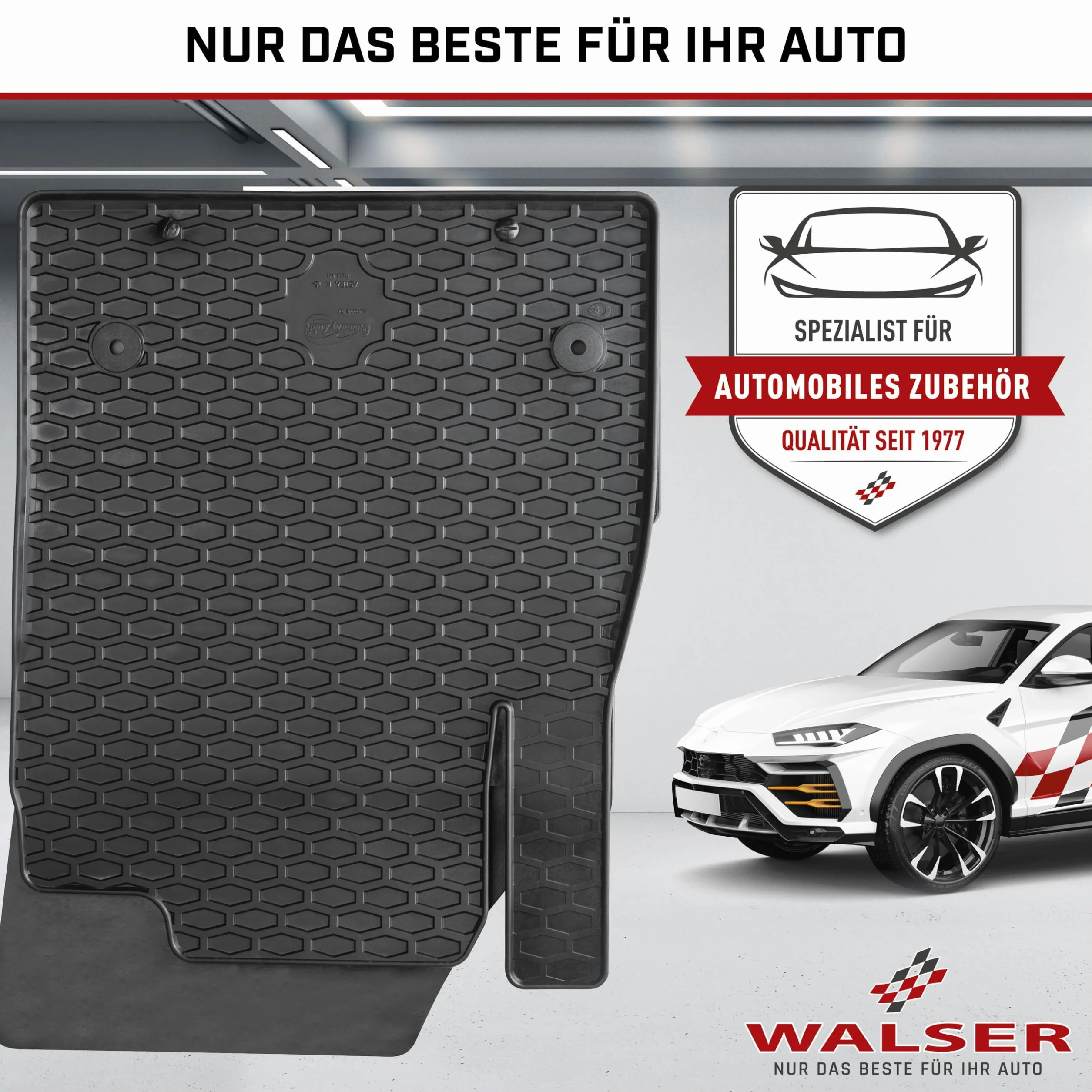 WALSER DirtGuard gumowe dywaniki samochodowe kompatybilne z Hyundai i30 (FD) 2007-2012, KIA Ceed (ED) 2006-2012, w 100% dopasowane dywaniki samochodowe, wytrzymałe uniwersalne dywaniki samochodowe