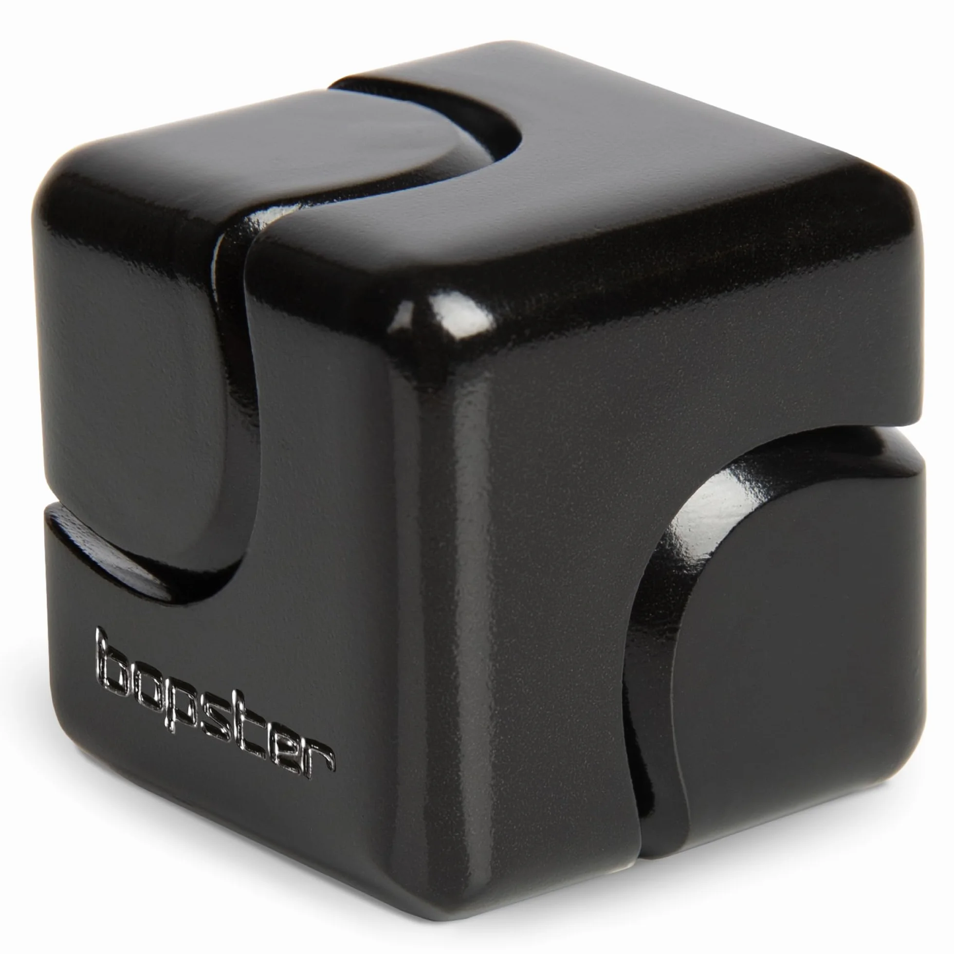 bopster Fidget Cube Spinner | Anodyzowany metalowy ręczny spinner, zabawka sensoryczna i łagodząca stres, dla dzieci i dorosłych, ADHD, ADD, autyzm, czarna