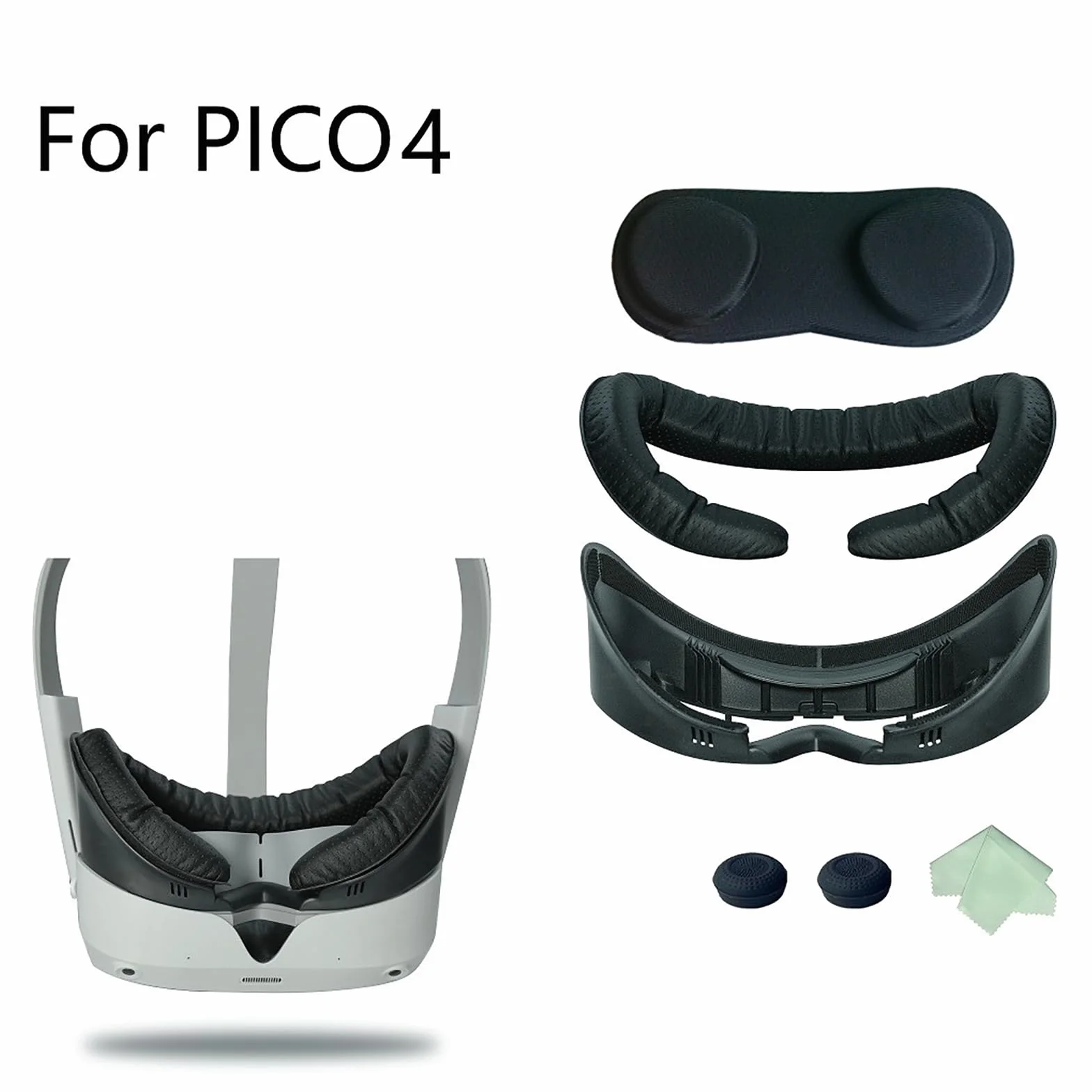 HUAYUWA Vr Face Pad Uchwyt interfejsu twarzy, odporny na pot, zamiennik poduszki z pianki PU, kompatybilny z akcesoriami PICO 4 VR