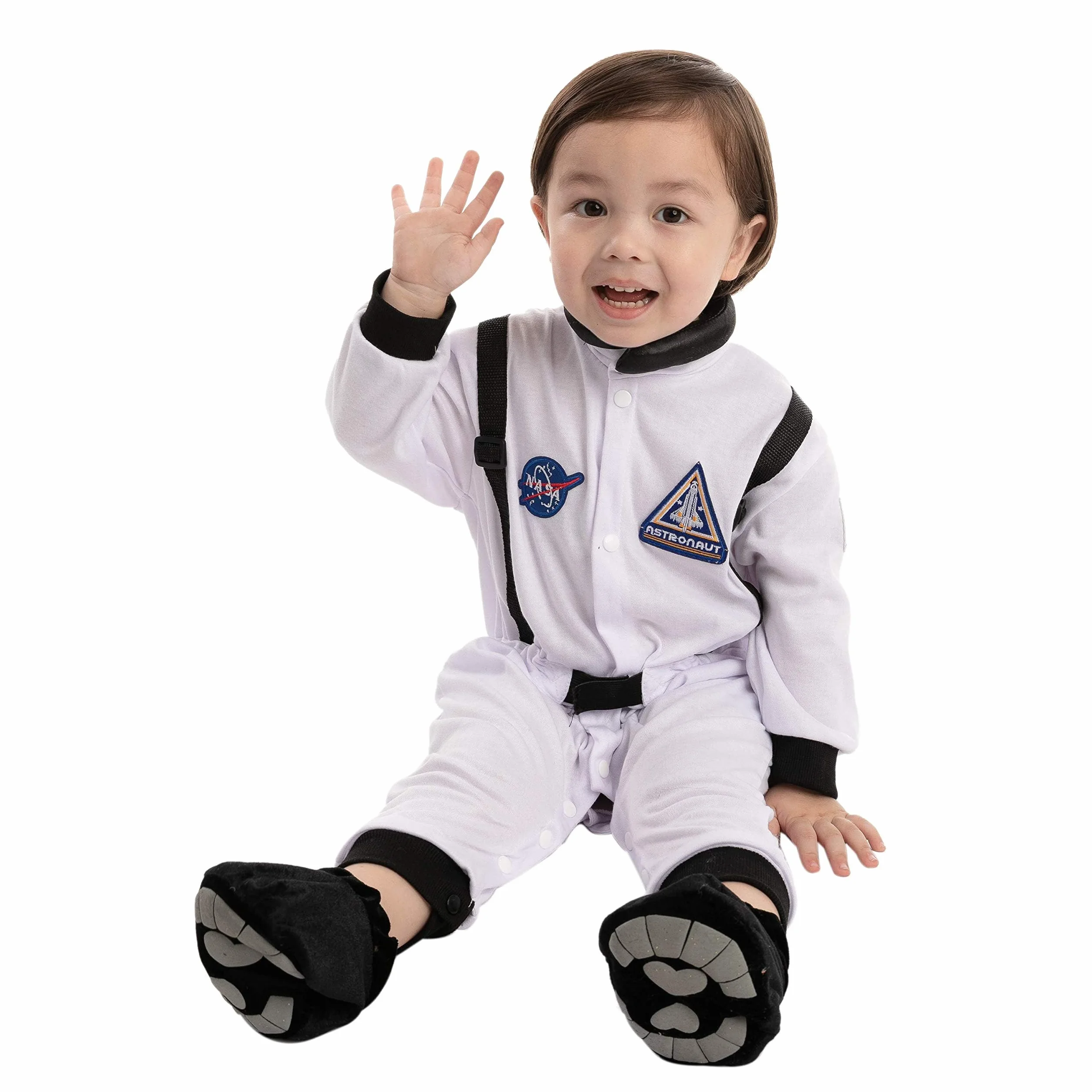 Spooktacular Creations Baby Unisex NASA Jr. kostium astronauty, biały, rozmiar S (6-12 miesięcy)