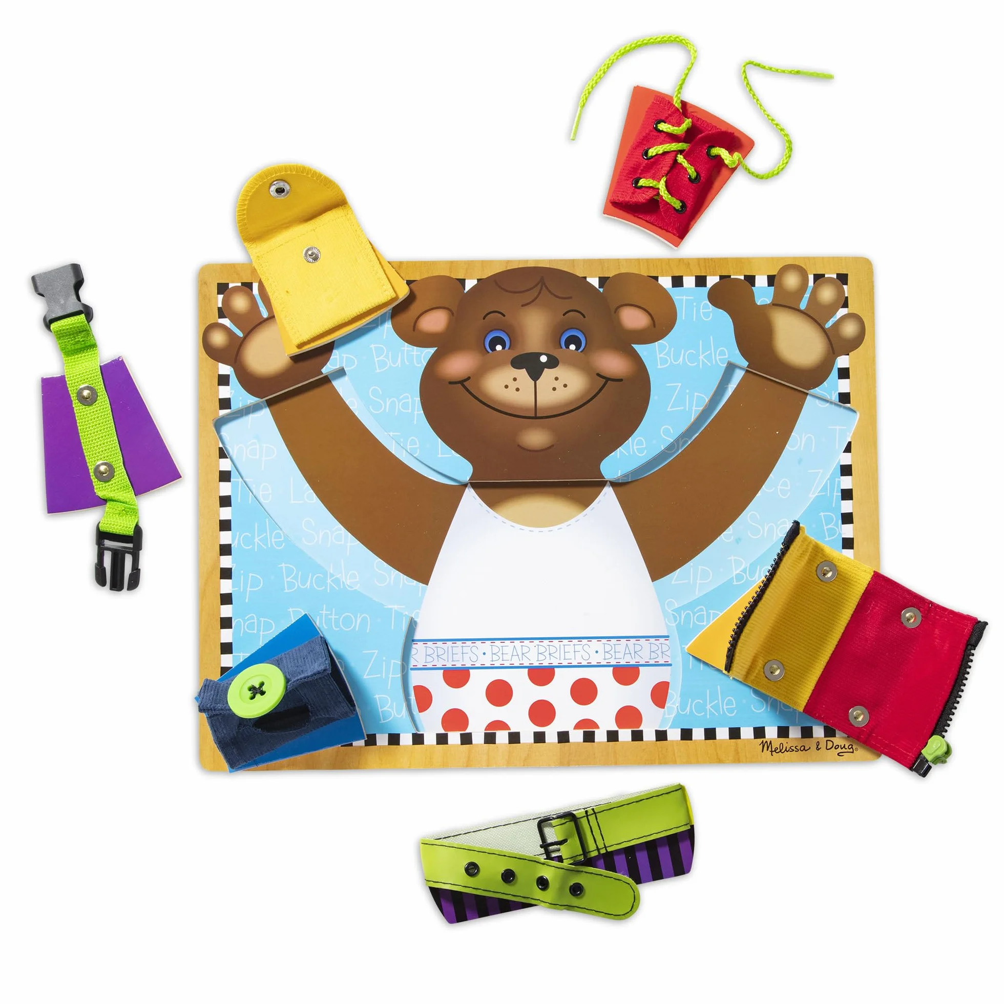 Melissa & Doug Plansza do ćwiczenia podstawowych umiejętności, zabawka rozwojowa, motoryka, rozwiązywanie problemów, od 3 lat, prezent dla chłopca lub dziewczynki