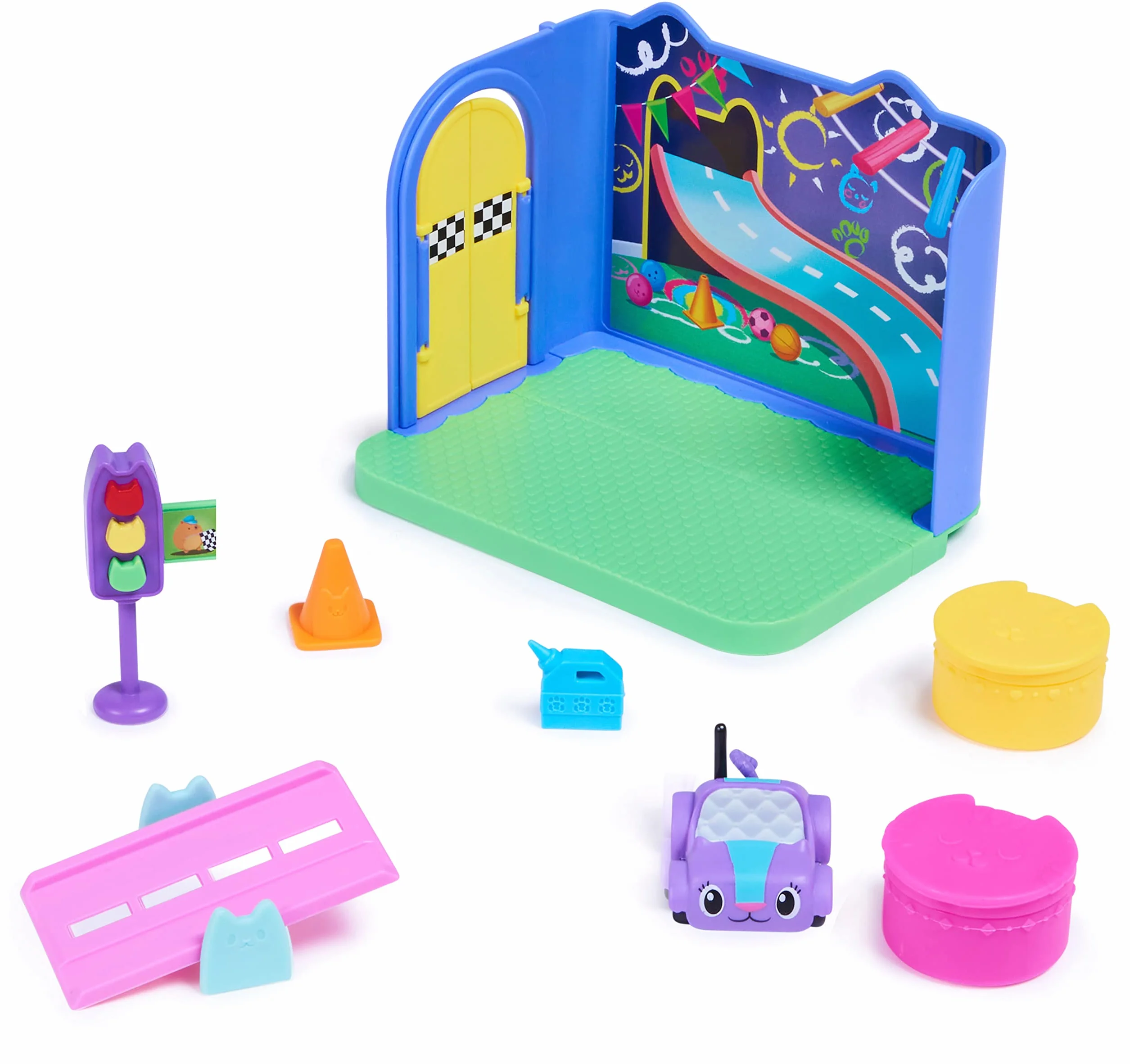 Gabby's Dollhouse i Magiczny Domek - Playset Deluxe Chabriolette Game Room - Figurka Akcesoria - Dom dla lalek - Zabawka dla dzieci od 3 lat