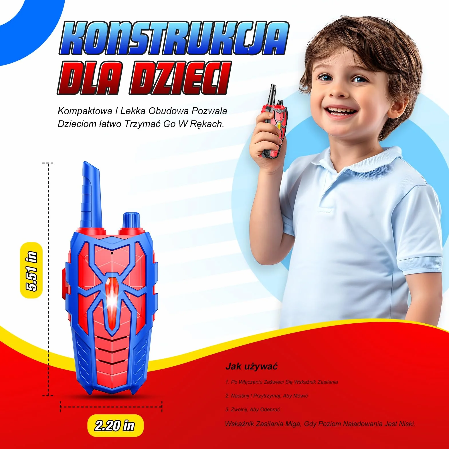 Zabawki Dla Dzieci od 3 4 5 6 7 8 9 10 Lat, Walkie Talkie Prezent 3-10 Lat Chłopiec Walky Talky Zabawki Dla Dzieci na świeżym Powietrzu od 3-10 Lat Dziewczynka Prezent Urodzinowy Dla Dziewczyn