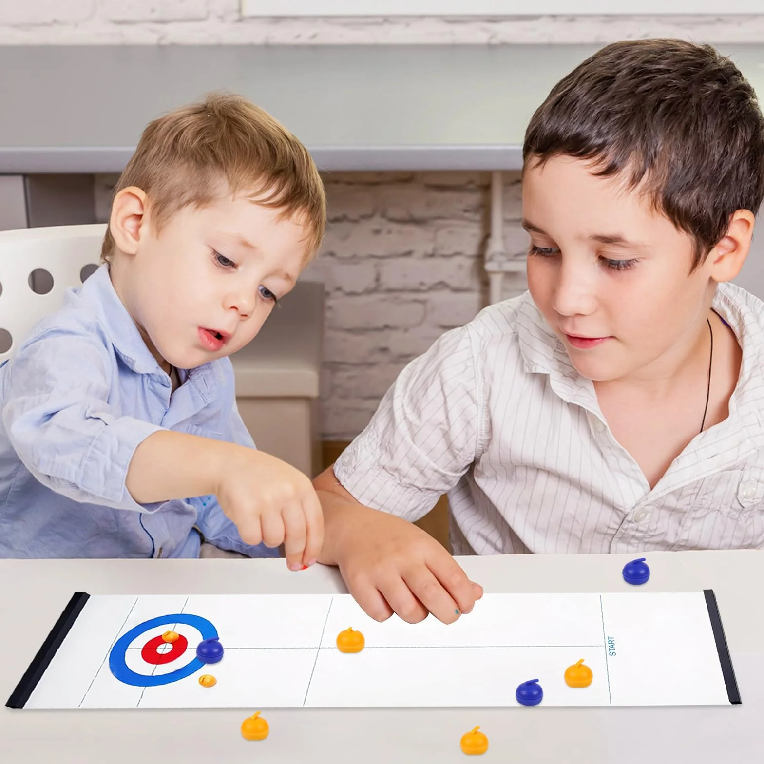 Mini stół do gry w curlingu, do gry shuffleboardingu, do gry stołowej, curlingu, mini stołów, mini piłki do curlingu, mini stół do curlingu, mini gry stołowe