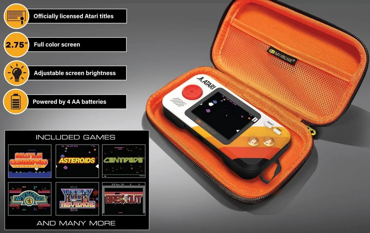 My Arcade DGUNL-7146 Atari Pocket Player Pro przenośny system gier z futerałem