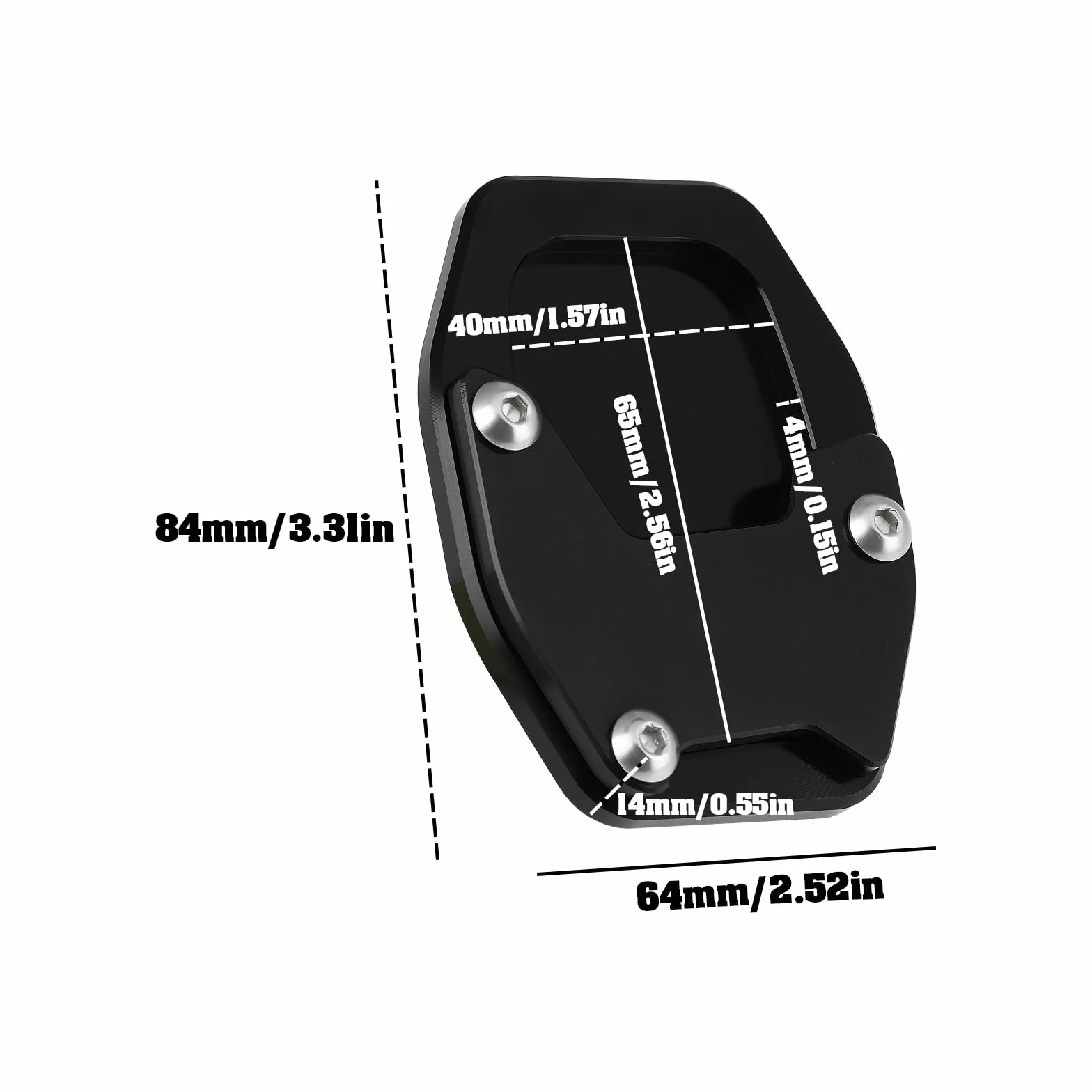 Zmodyfikowany podnóżek motocyklowy, poszerzona podkładka antypoślizgowa ze stopu aluminium, kompatybilna z Honda X-ADV 750 NC750X/DCT Forza 750/NS7750, czarny