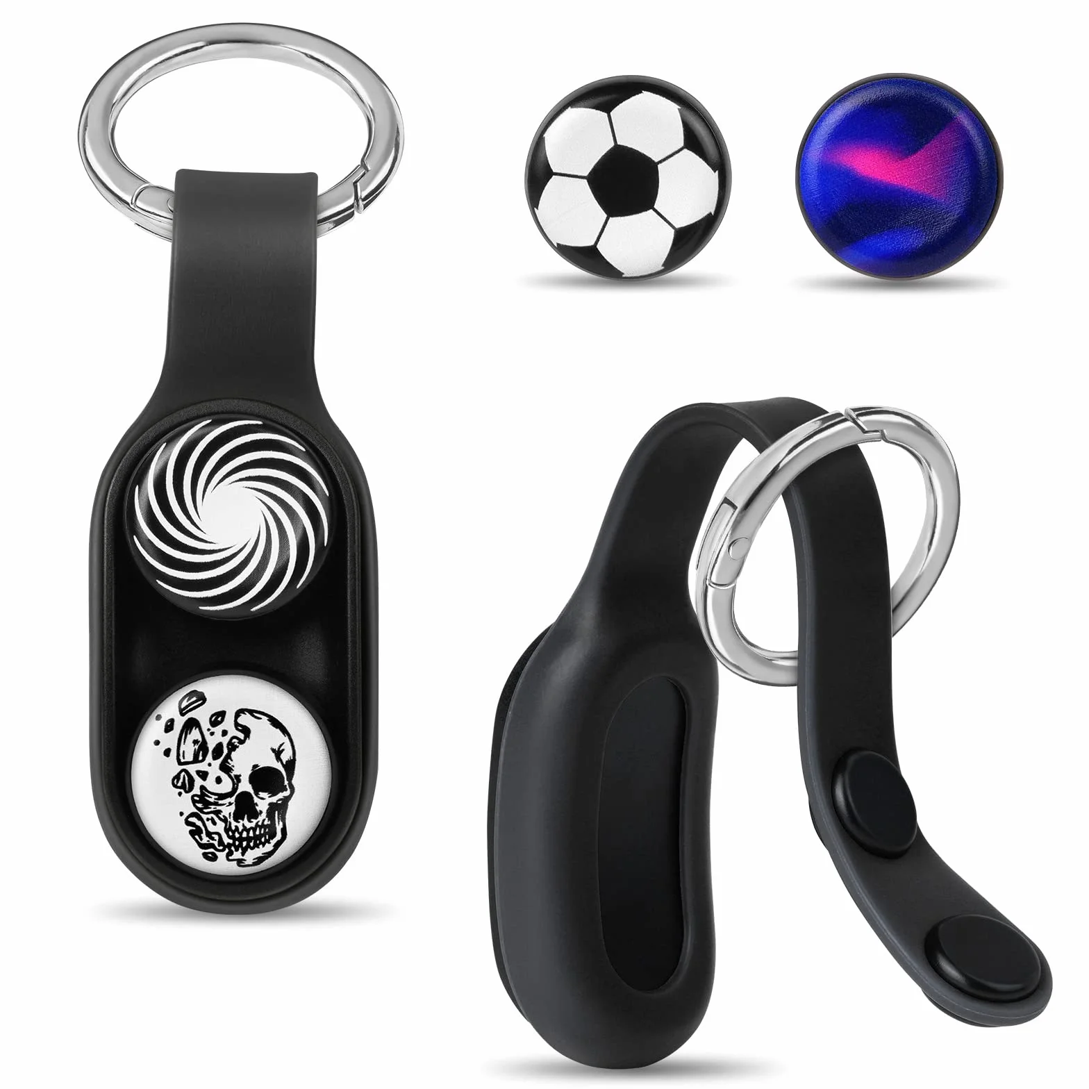 OSDUE Magnetyczna zabawka fidget, magnetyczna zabawka pop-up, dla dzieci i dorosłych, zabawka do budowania strachu, zabawka fidget, prezent dla dzieci i dorosłych (czarna B)