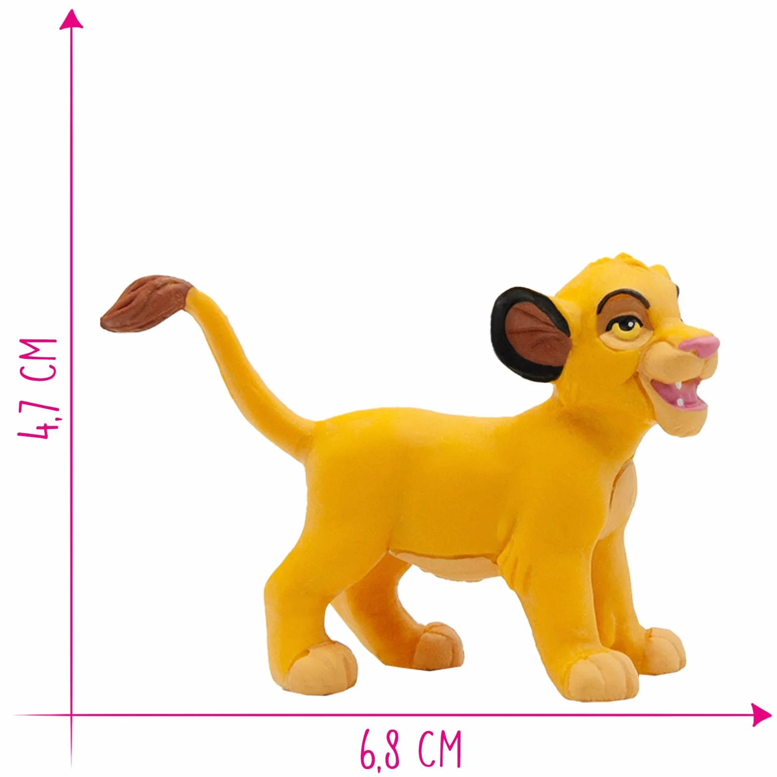 Bullyland 12254 - Figurka młodego Simby z Walta Disneya „Król Lew”, ok. 4,7 cm, szczegółowa, idealna jako mały prezent dla dzieci w wieku 3 lat i starszych