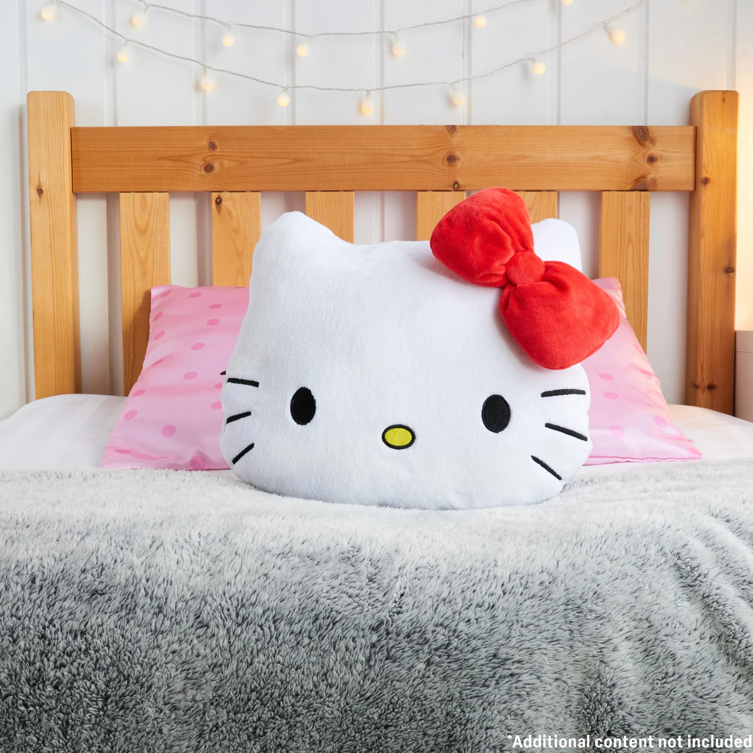 Hello Kitty Pluszowa poduszka 3D na sofę, łóżko, przytulenie poduszki kobiety nastolatki dzieci 37 x 32 cm - wystrój domu