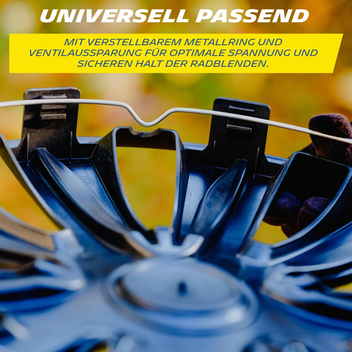 MICHELIN Uniwersalne kołpaki ozdobne MX-MS 15 cali, zestaw 4 sztuk, do samochodu, tworzywo sztuczne ABS, srebrne, z chromowanym pierścieniem