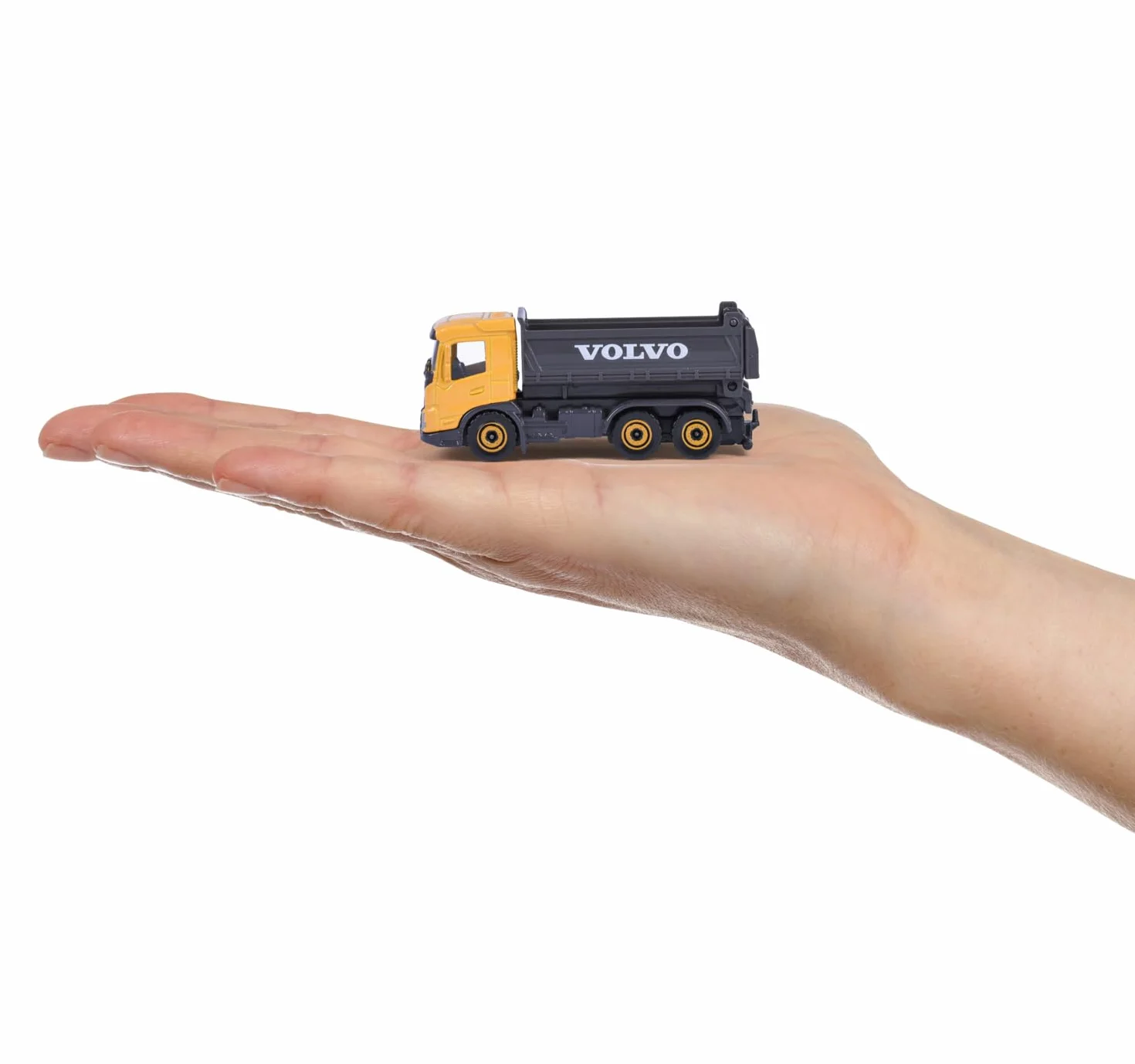 Majorette Volvo Construction 3-częściowy zestaw metalowych pojazdów budowlanych z ruchomymi częściami, 7,5 cm, +3 lata, 2 zestawy, CASUAL ADRES, 8503104000