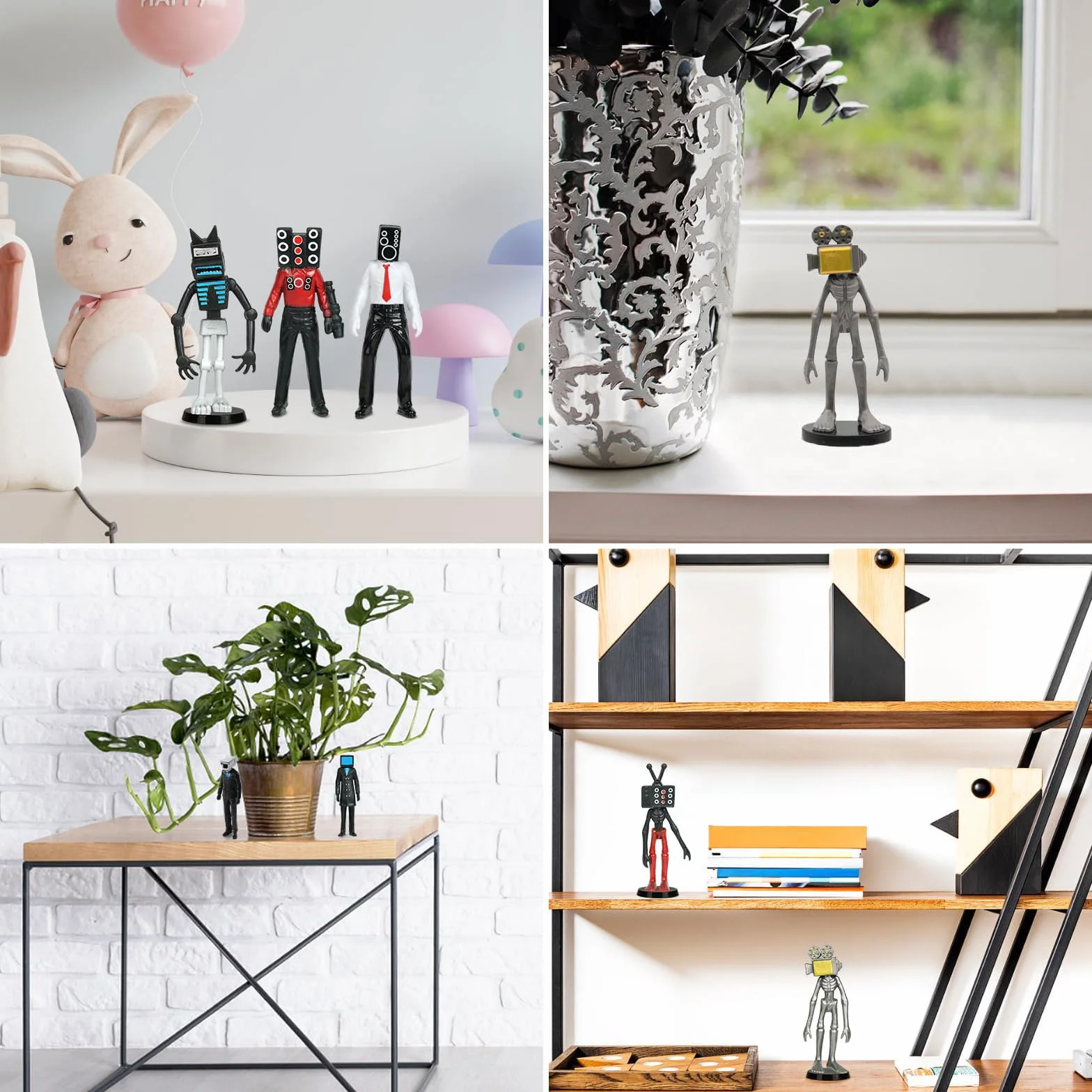 OSDUE Zestaw 9 Figurek do Toalety, Klocki, Nakładka na Ciasto, Figurka Akcji Anime, Zabawka dla Dzieci