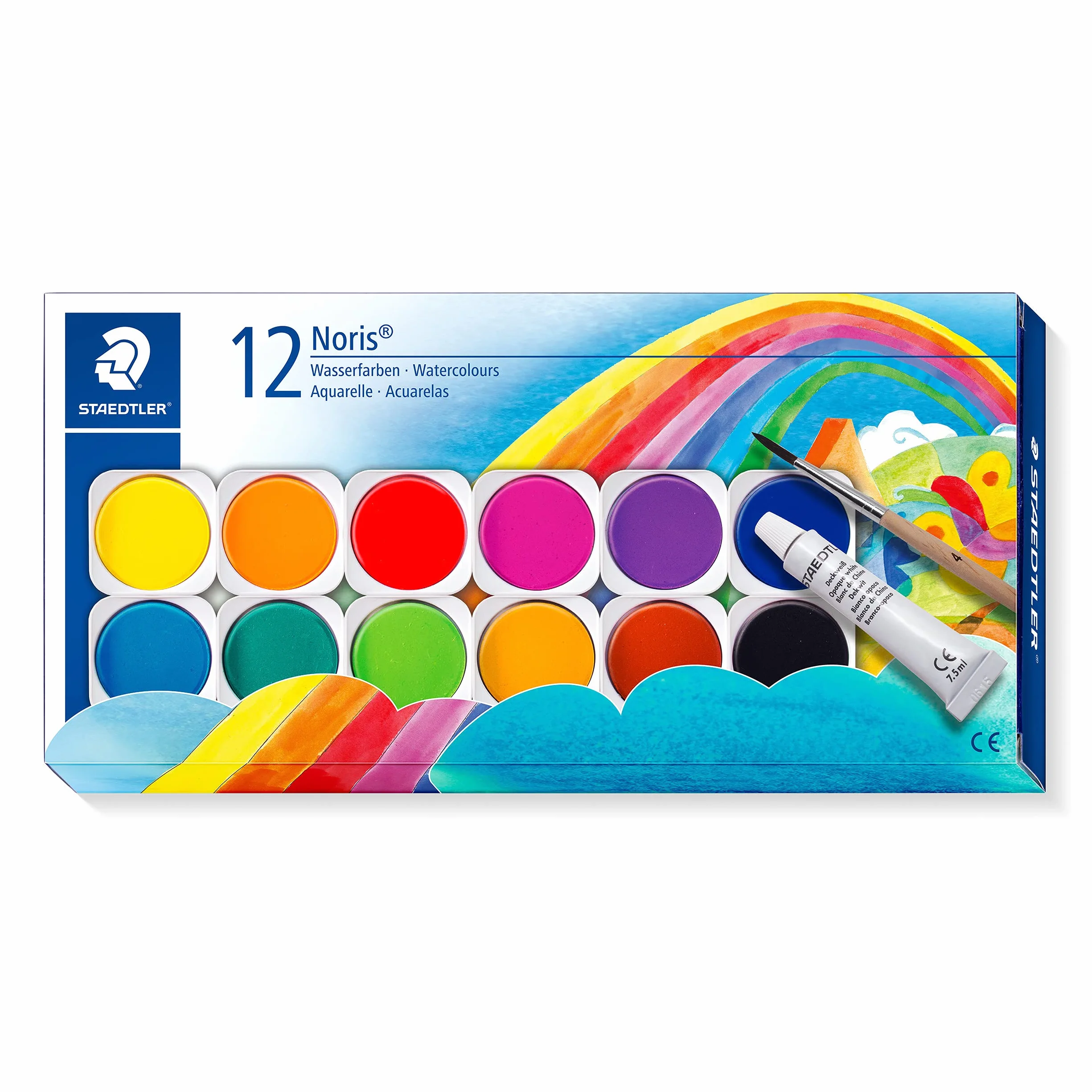 Staedtler 888 NC12 farbki akwarelowe, wielokolorowy, 12 sztuk