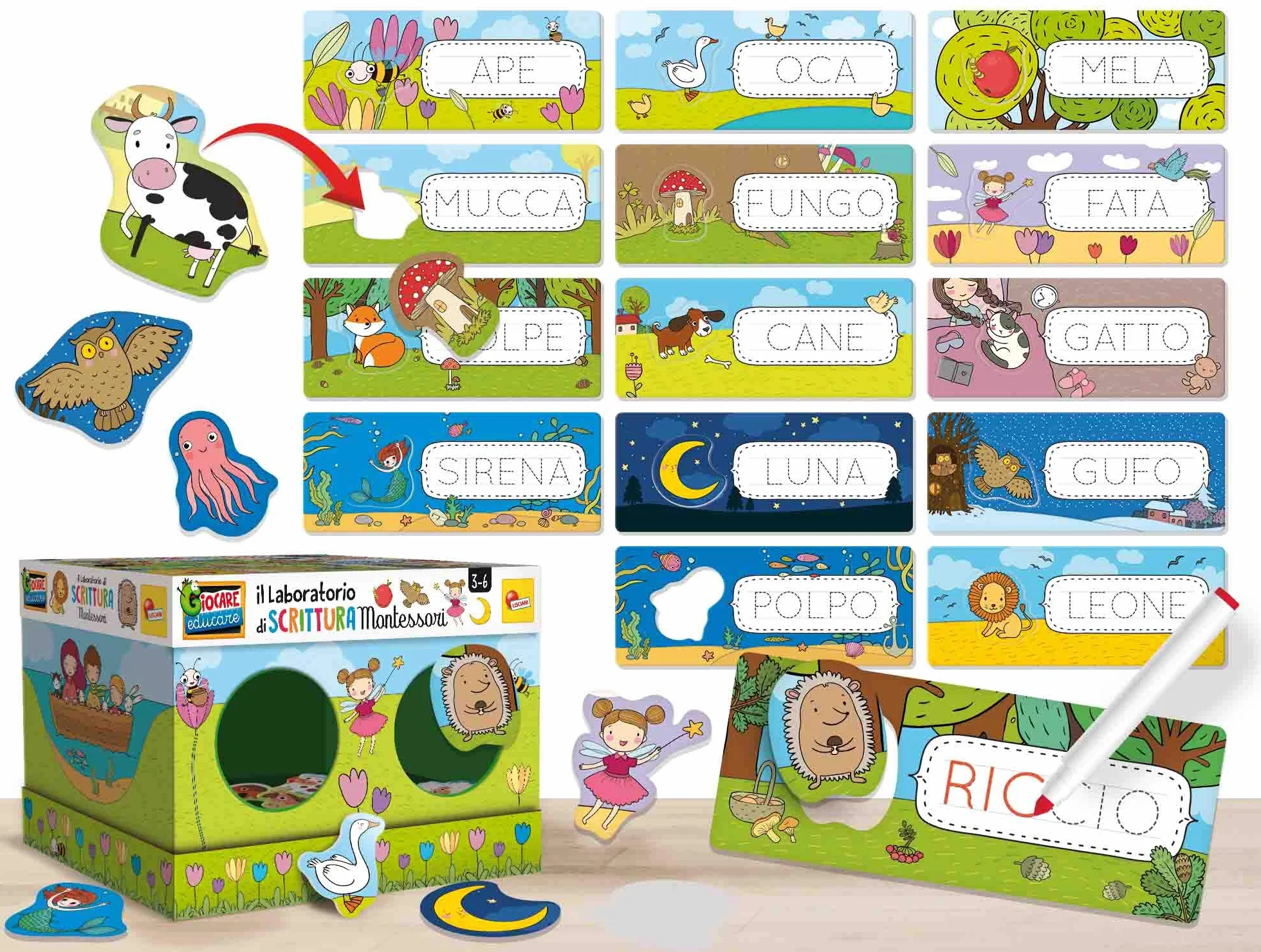 Lisciani Giochi - Montessori Maxi Laboratorium Pisania, 3-6 lat, 95186