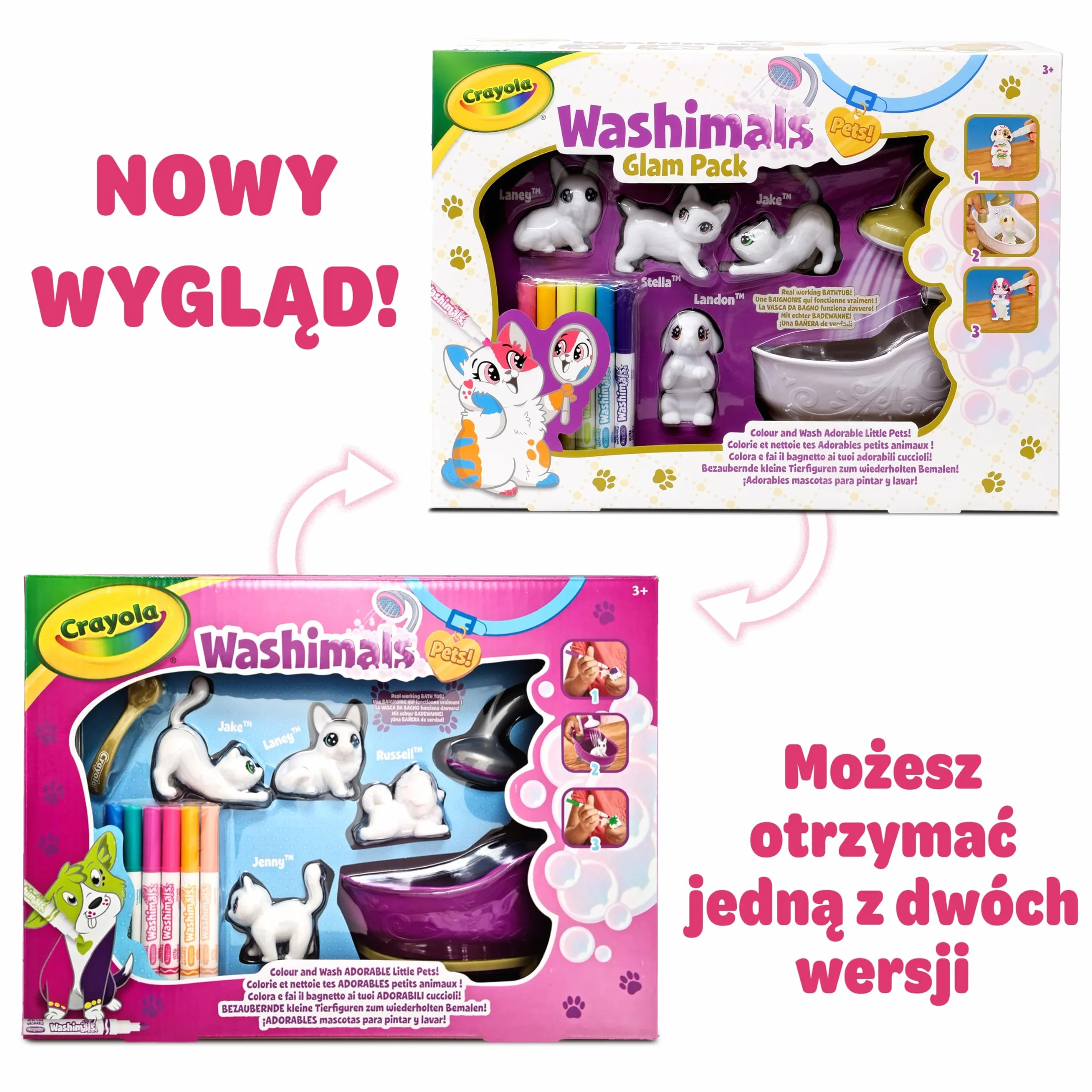 CRAYOLA Washimals - Washimals Nowa wanna i 4 Zwierzęta, a Od 3 lat, 74-7453