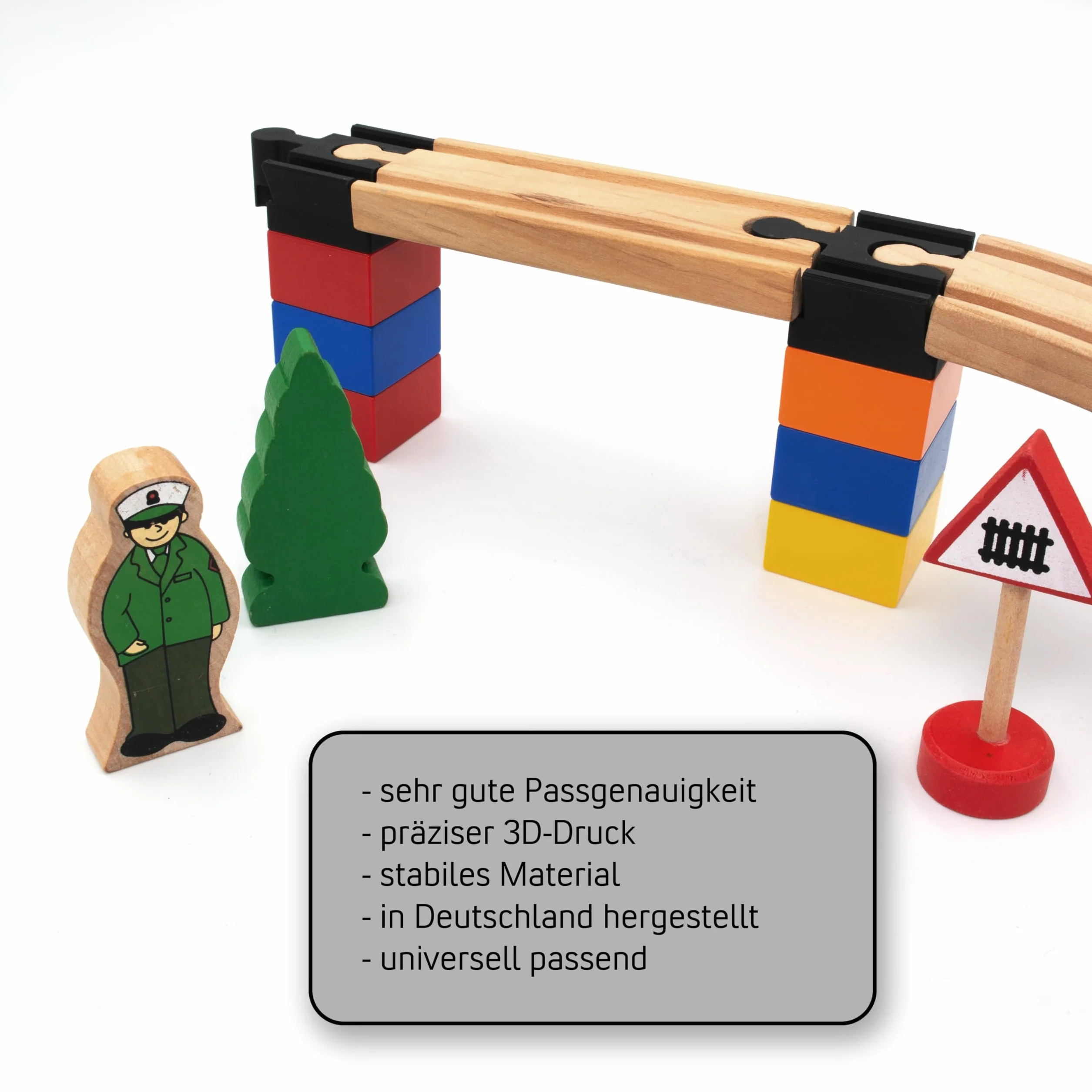 Brio Duplo złącza, kompatybilny adapter, łączy oba systemy razem, złącze szynowe, złącze track, uniwersalne dopasowanie (10 sztuk)