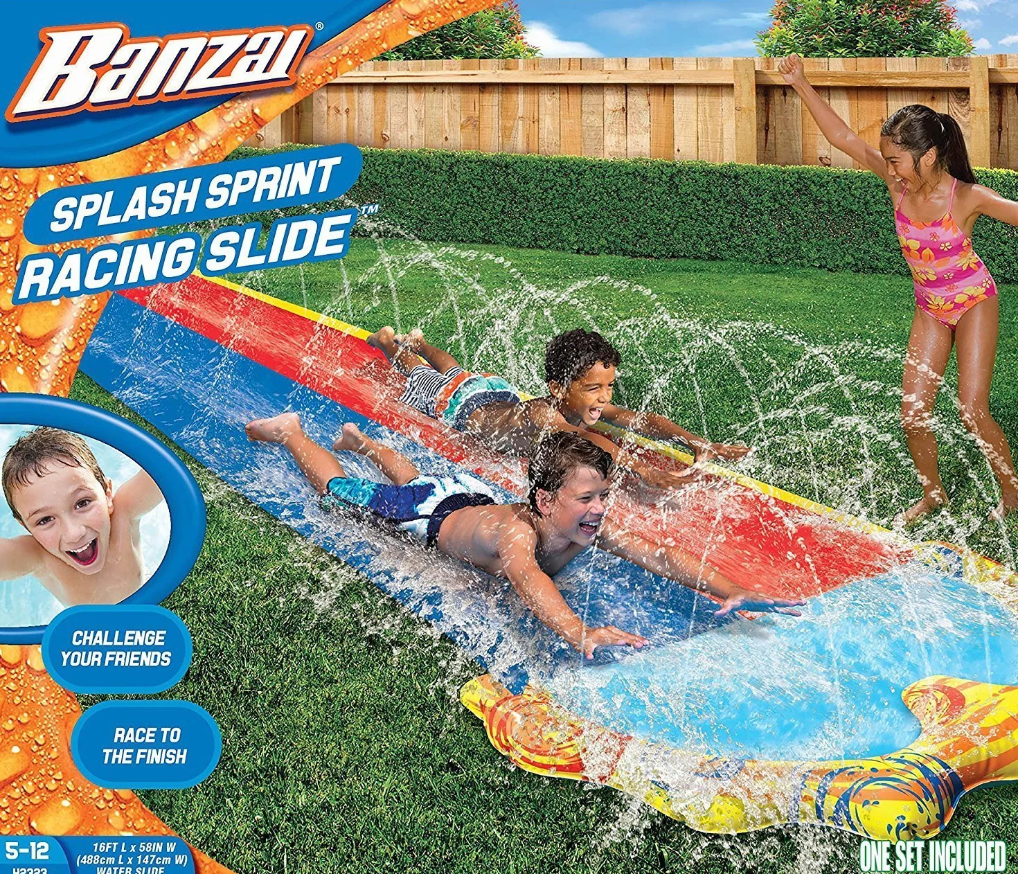 BANZAI 4,9 m Splash Sprint Racing suwak wodny