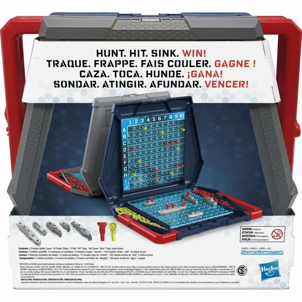 Hasbro Gaming Klasyczna strategiczna gra planszowa Bitwa morska