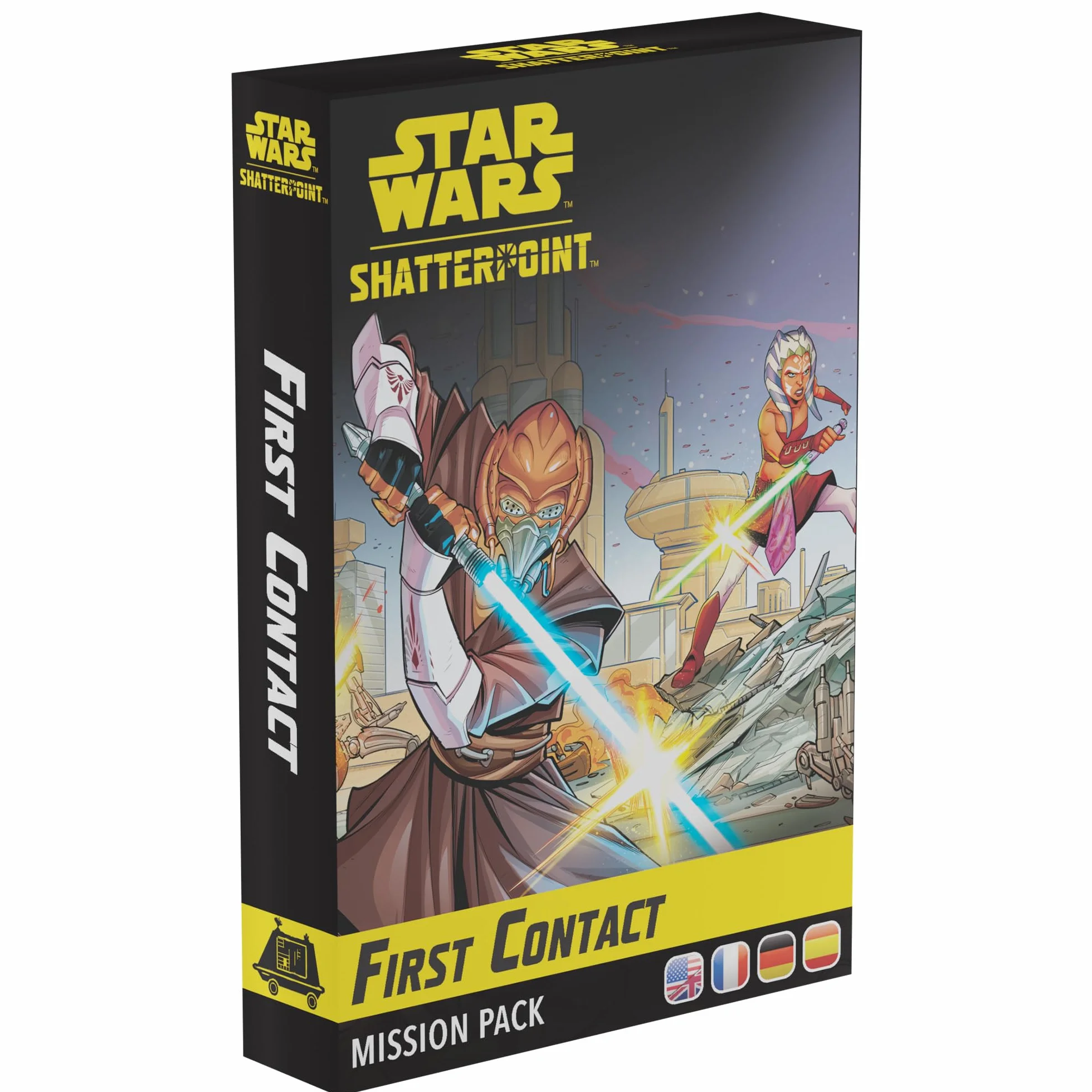ATOMIC MASS GAMES, Star Wars: Shatterpoint – First Contact (pierwszy kontakt), rozszerzenie misji, dla 2 graczy, od 14 lat, 90-120 minut, niemiecki, wielojęzyczny