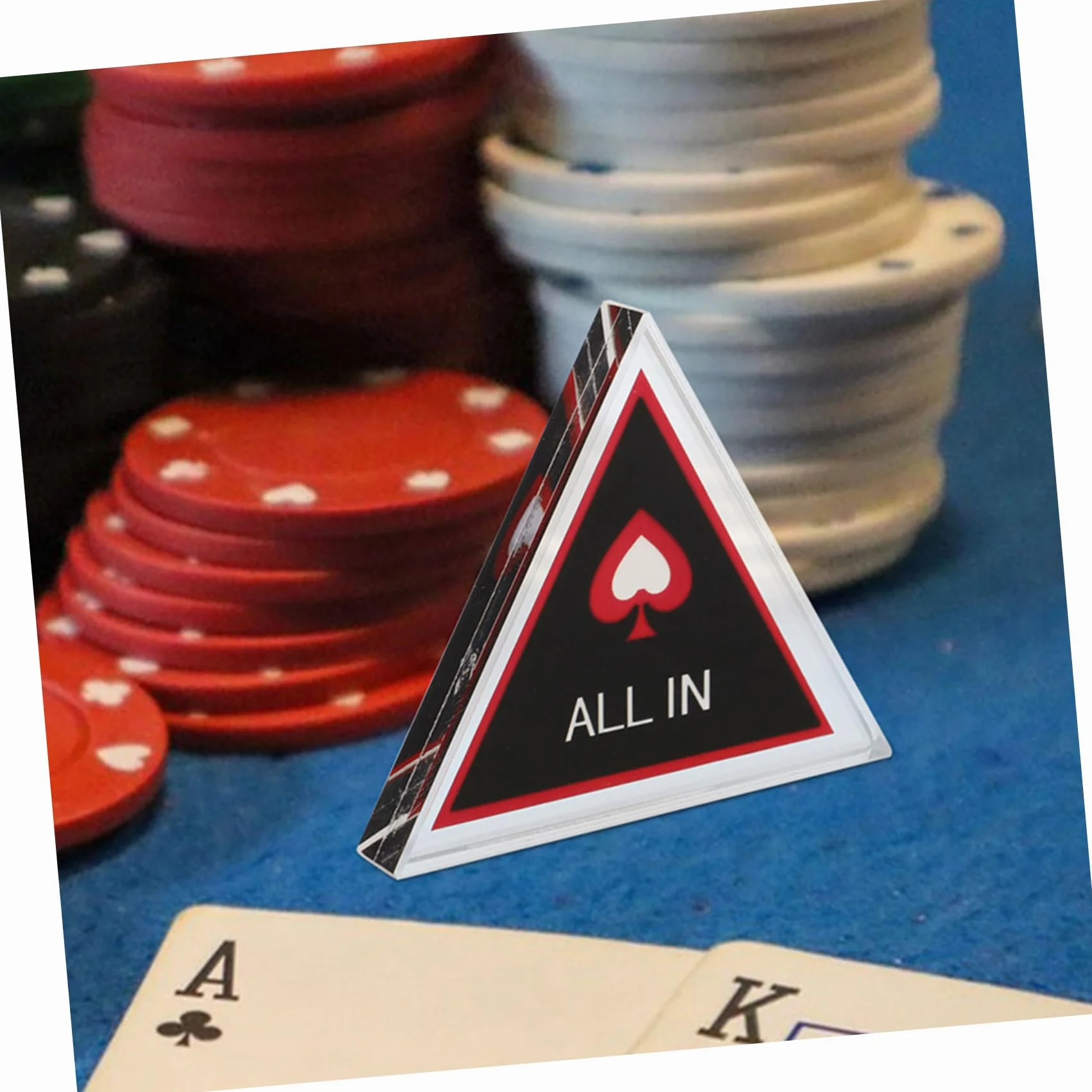 Toyvian Double Layer Poker Game Markers Set with All-in Dealer Button Small And Big Blind Tokens Plastic Chips for Party Supplies And Card Game Accessories