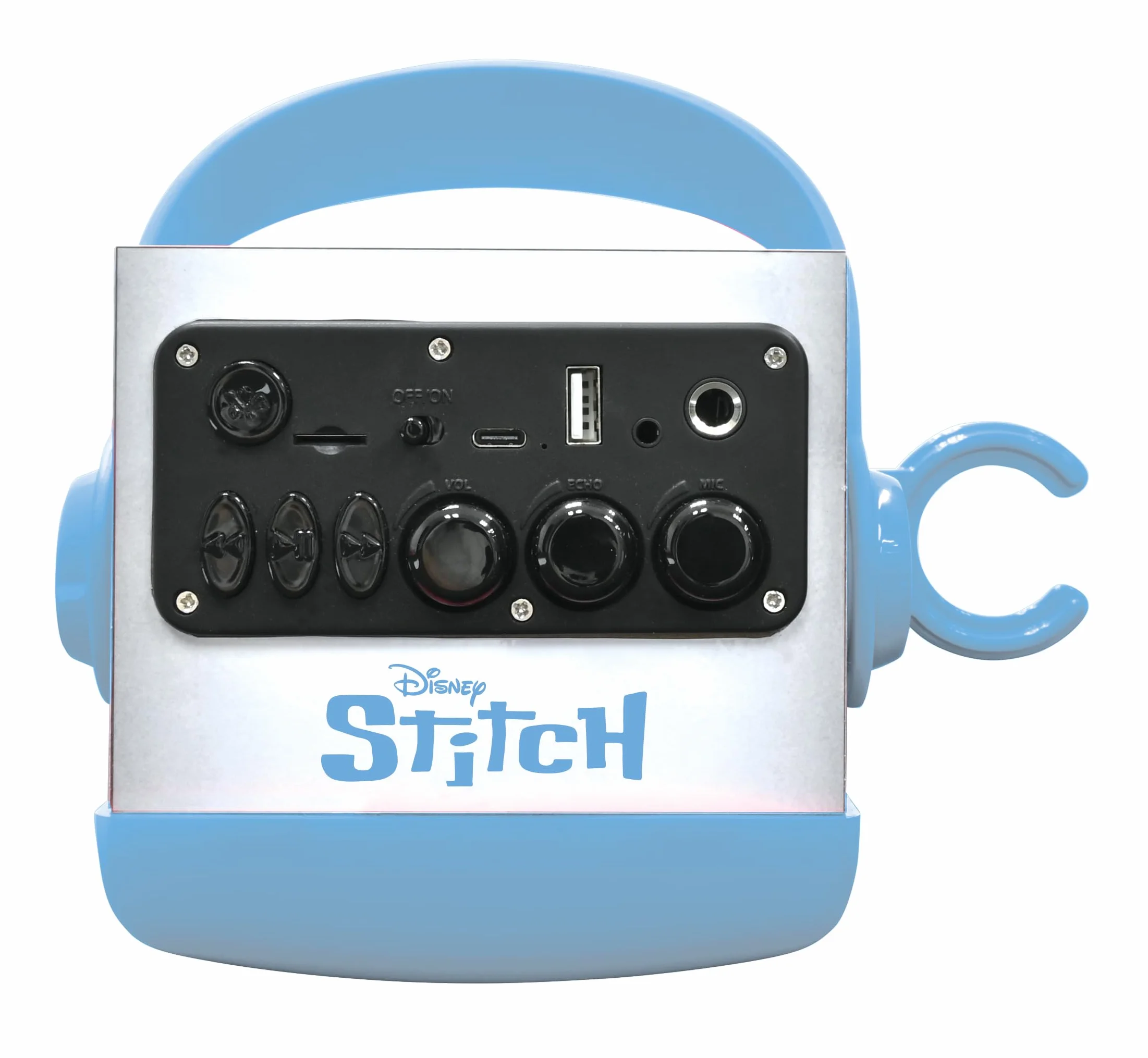 Lexibook, Disney Stitch, Bezprzewodowy Głośnik Bluetooth z Mikrofonem, Wielokolorowe Efekty Świetlne, Gniazdo na Kartę SD, Tf, Akumulator, Niebieski, BTP185DZ