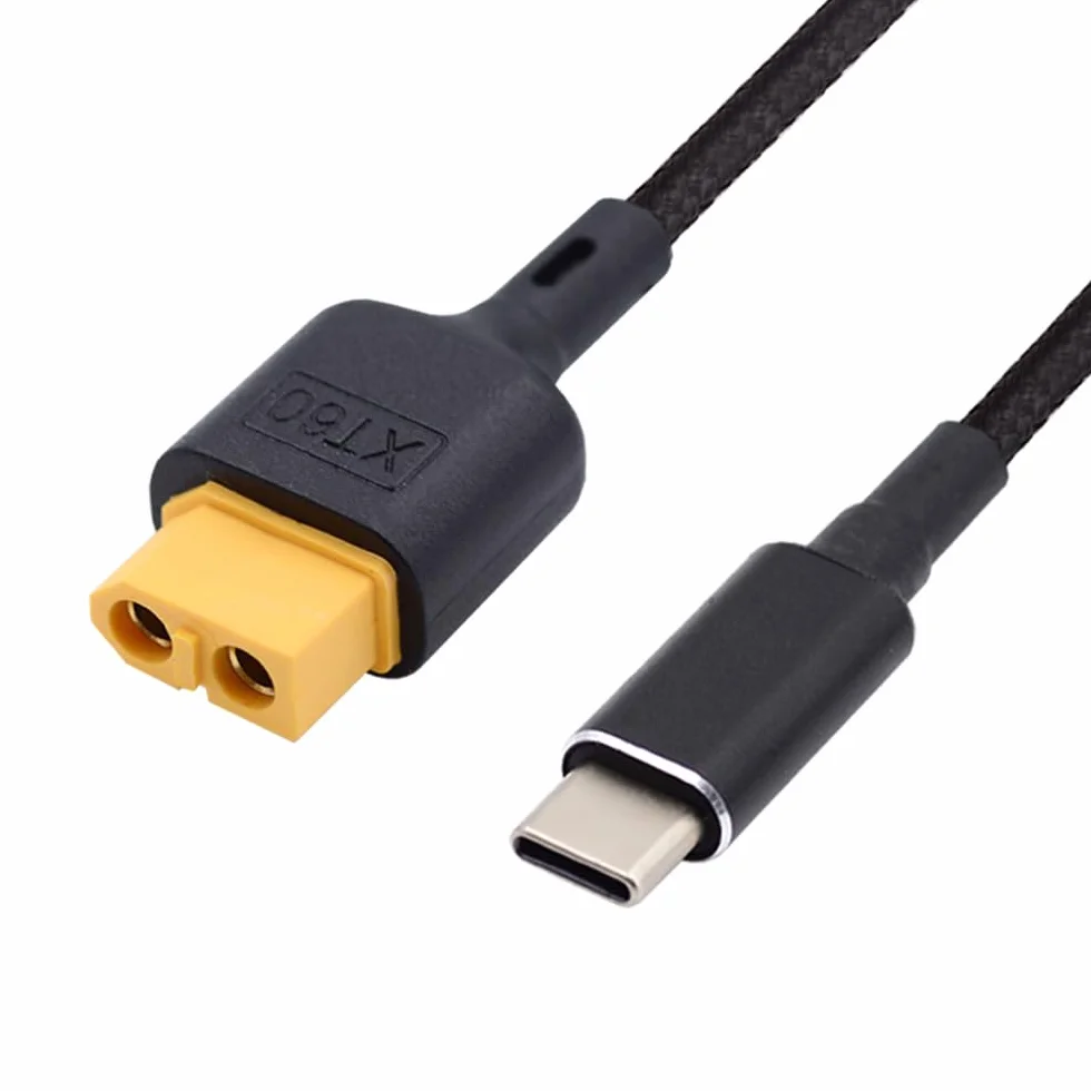 Kabel ładujący USB-C SC100 Protokół XT60 do Type-C Kabel do szybkiego ładowania akumulatora LiPo RC Quadcopter Aeromodeling 50 cm