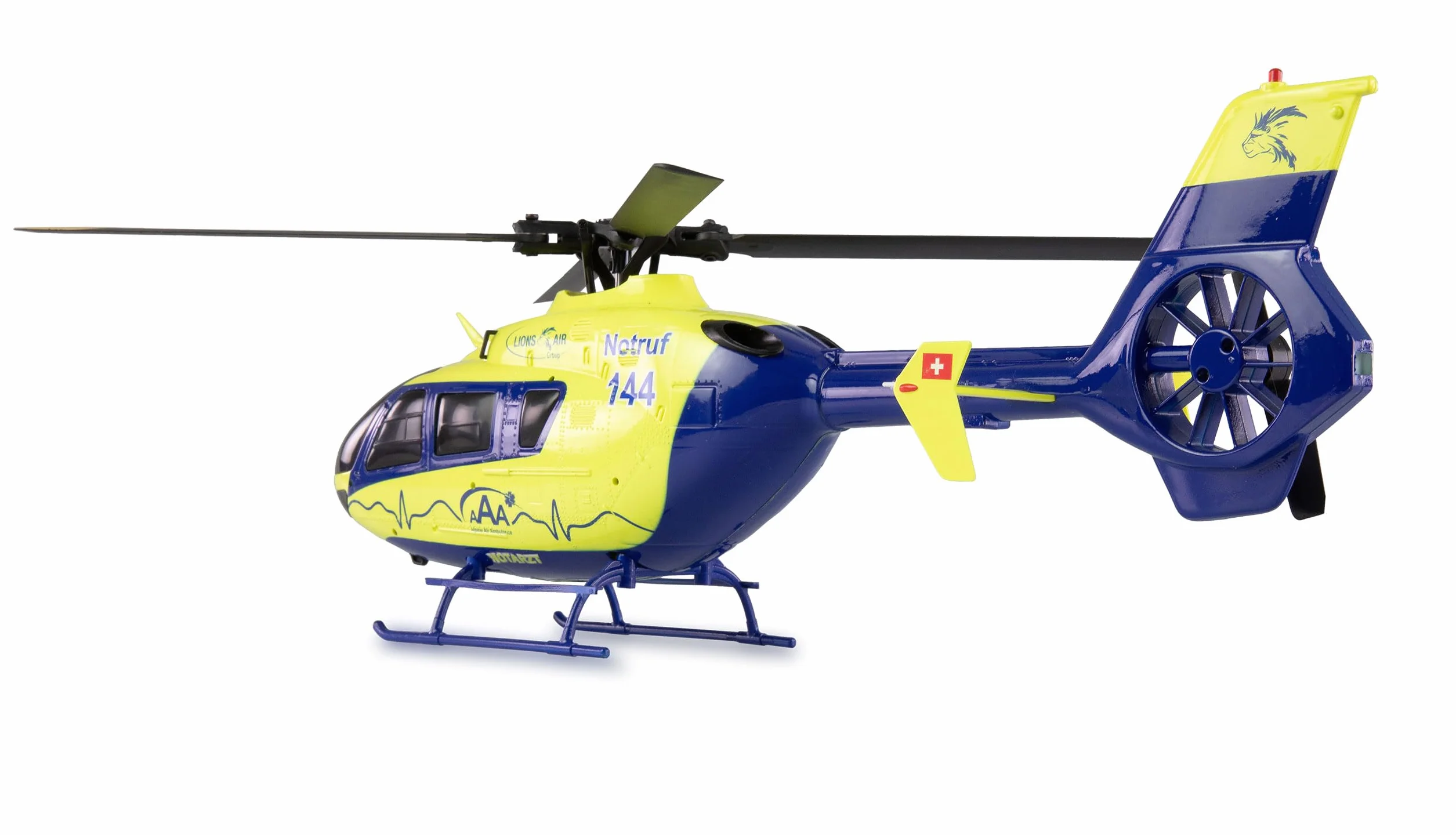 AFX-135 PRO Alpine Air Ambulance Helikopter 6-kanałowy RC zdalnie sterowany 6G RTF, neonowy żółty