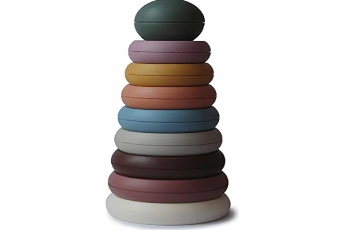 Mushie - Piramidka sensoryczna Ring Tower RUSTIC