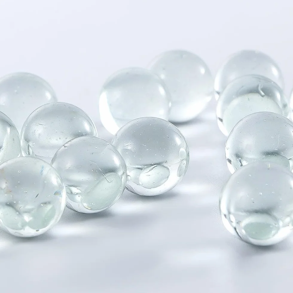 20 szt., 10 mm, 14 mm, 16 mm, szklane kulki, przezroczysty jednolity marmur, okrągłe marmurowe koraliki, kulki do pinballa, przezroczyste szklane kulki (16 mm)