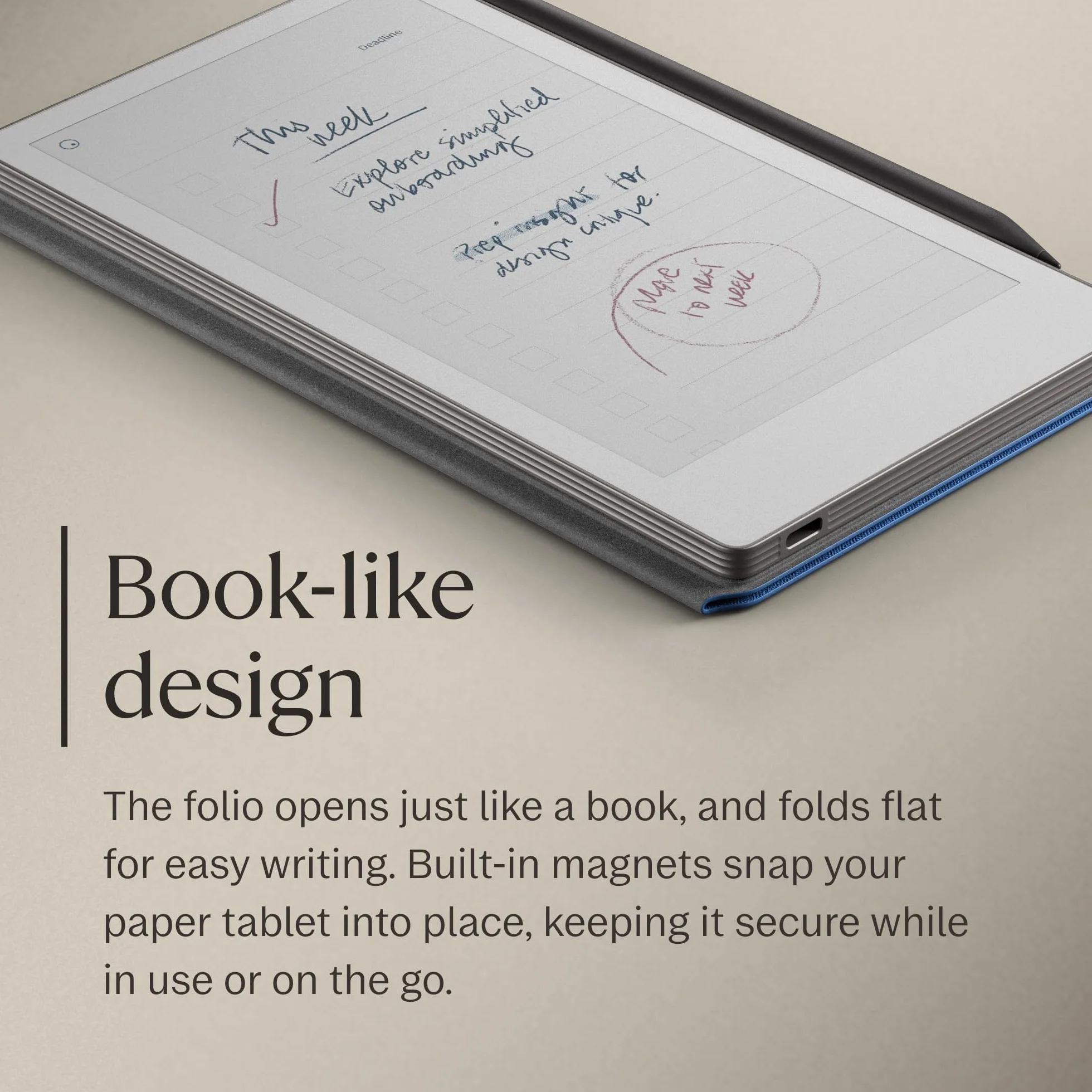 reMarkable Book Folio | Etui Polimerowe do Paper Pro Move | Kobalt