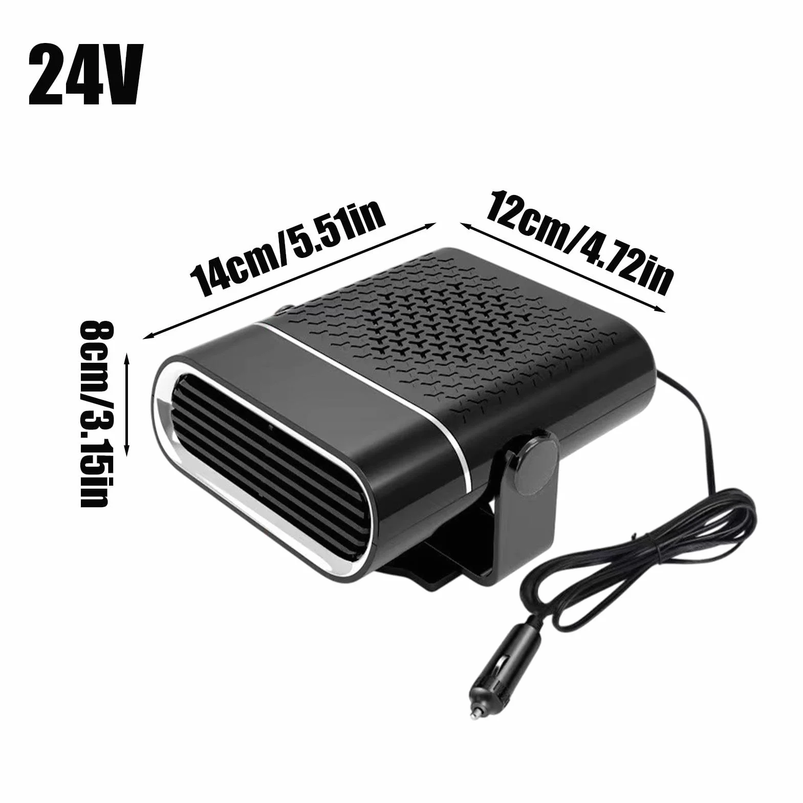 Wentylator grzejnika samochodowego, samoprzylepny 12V 24V odparowywacz samochodowy elektryczny ogrzewacz, odparowywacz wnętrza samochodu, obrotowy ogrzewacz oczyszczający powietrze wnętrza samochodu