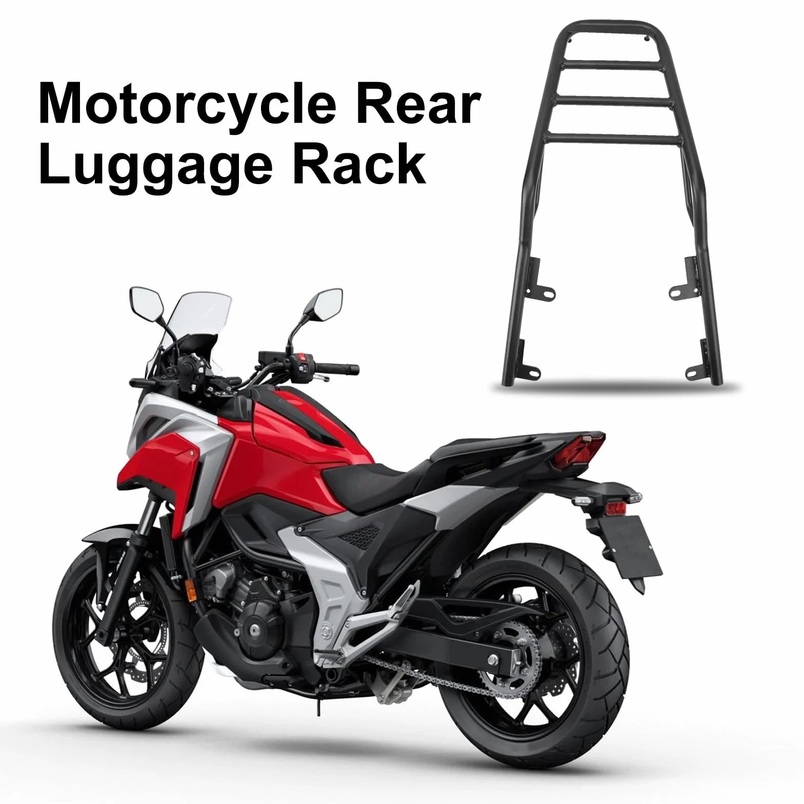 Tylny Bagażnik Motocyklowy do NC750X 2021-2023, Bagażnik Motocyklowy, Bagażniki Powersports, Tylna Półka Bagażowa Motocykla lub NC750X, Odporna na rdzę i łatwa Instalacja