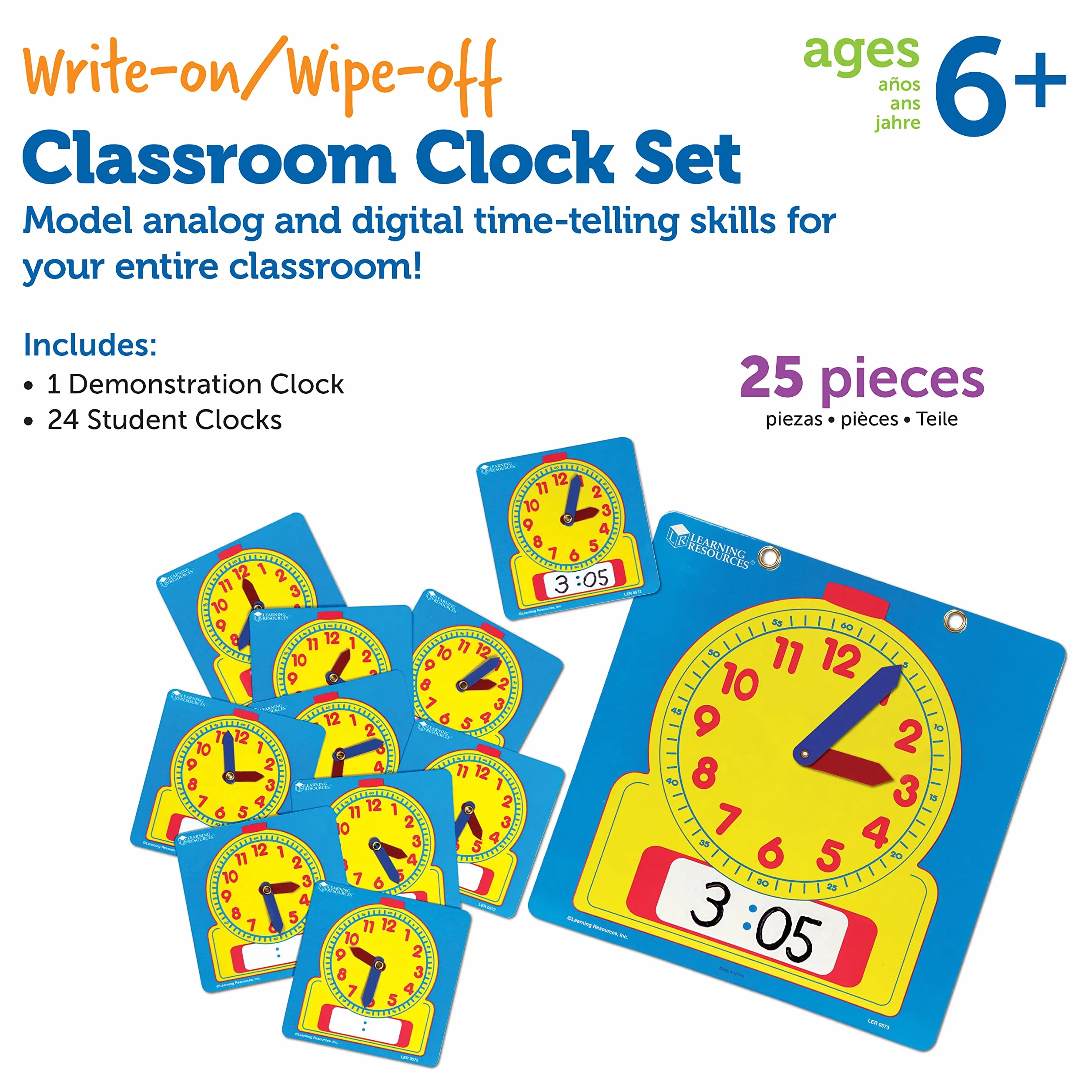 Learning Resources Write & Wipe Klasa 25-Kawałek Zestaw
