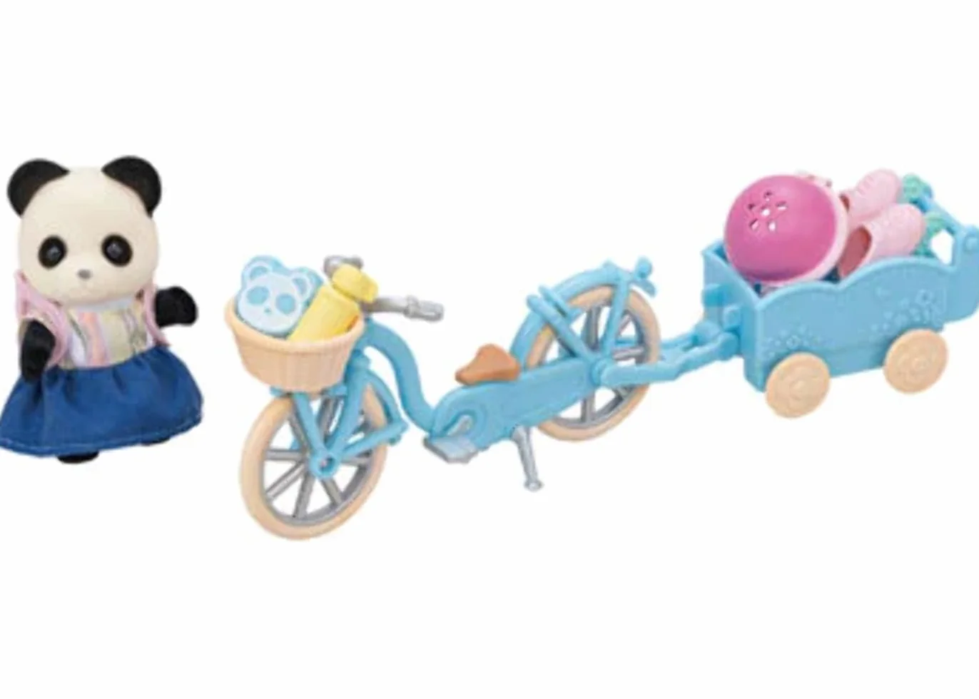 Sylvanian Families Zestaw rowerowy i łyżwiarski - Panda Girl- domek dla lalek zestaw do zabawy 5652