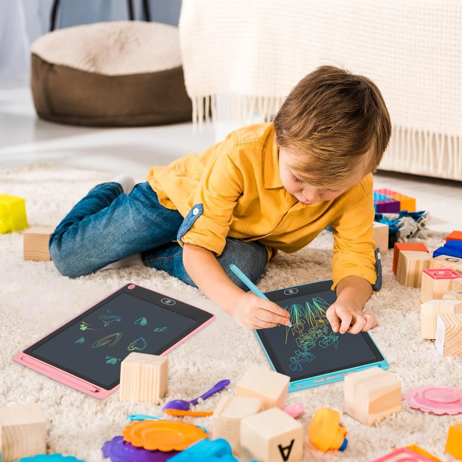 2 sztuki LCD tablica do pisania tablica kreślarska ekran 8,5 cala, przyjazna dla środowiska, jasna, kolorowa podkładka do pisania, zabawka edukacyjna, prezent dla dzieci w wieku 3-10 lat
