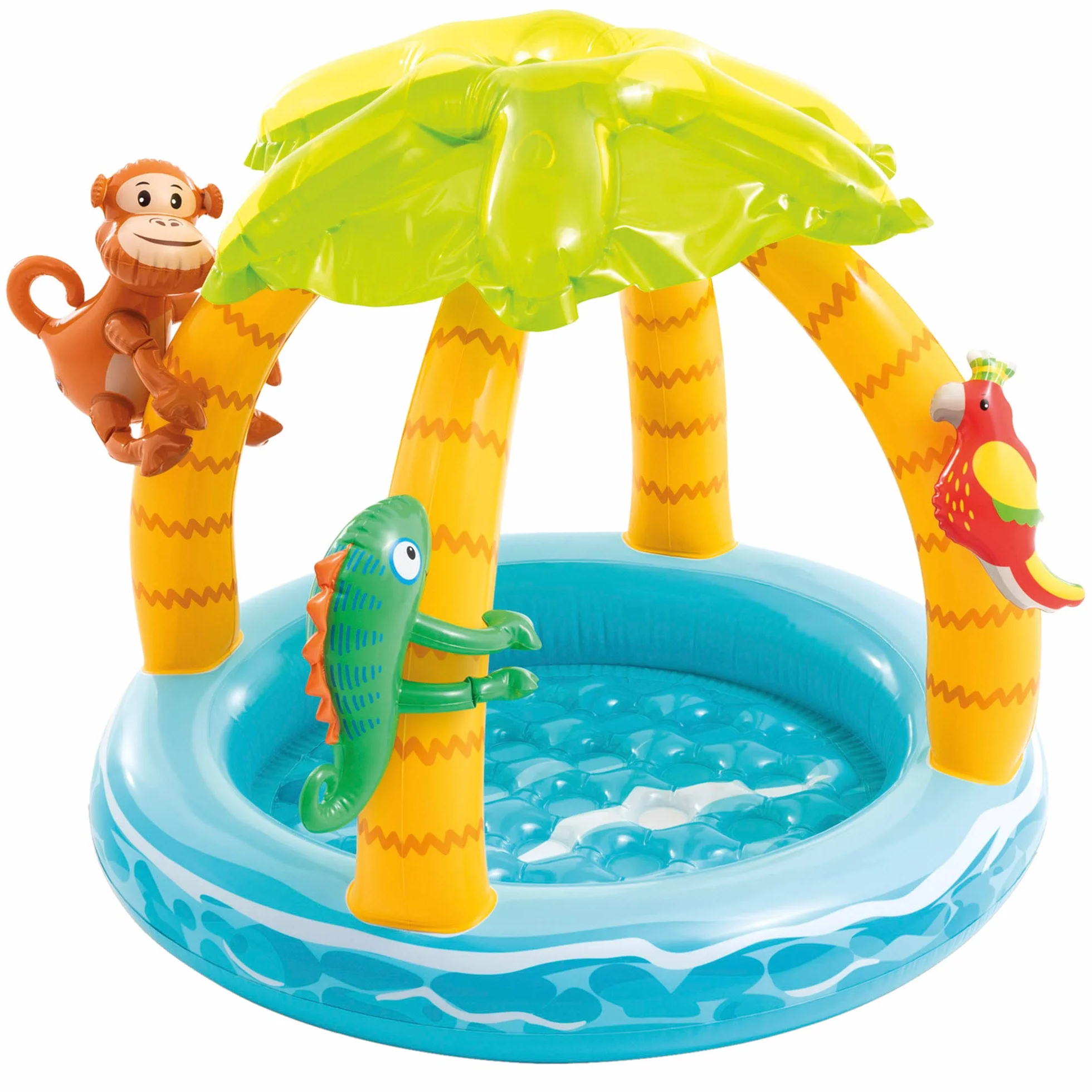 Intex Tropical Island basen dla niemowląt, wymiary po nadmuchaniu: 102 cm x 86 cm (58417NP)