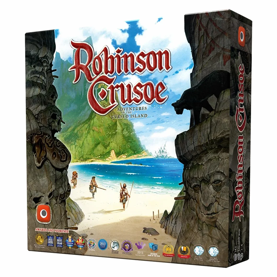 Portal Games, Robinson Crusoe: Adventures on The Cursed Island, Board Game, 1 to 4 Players, Ages 14+, 60 to 120 Minute Playing Time