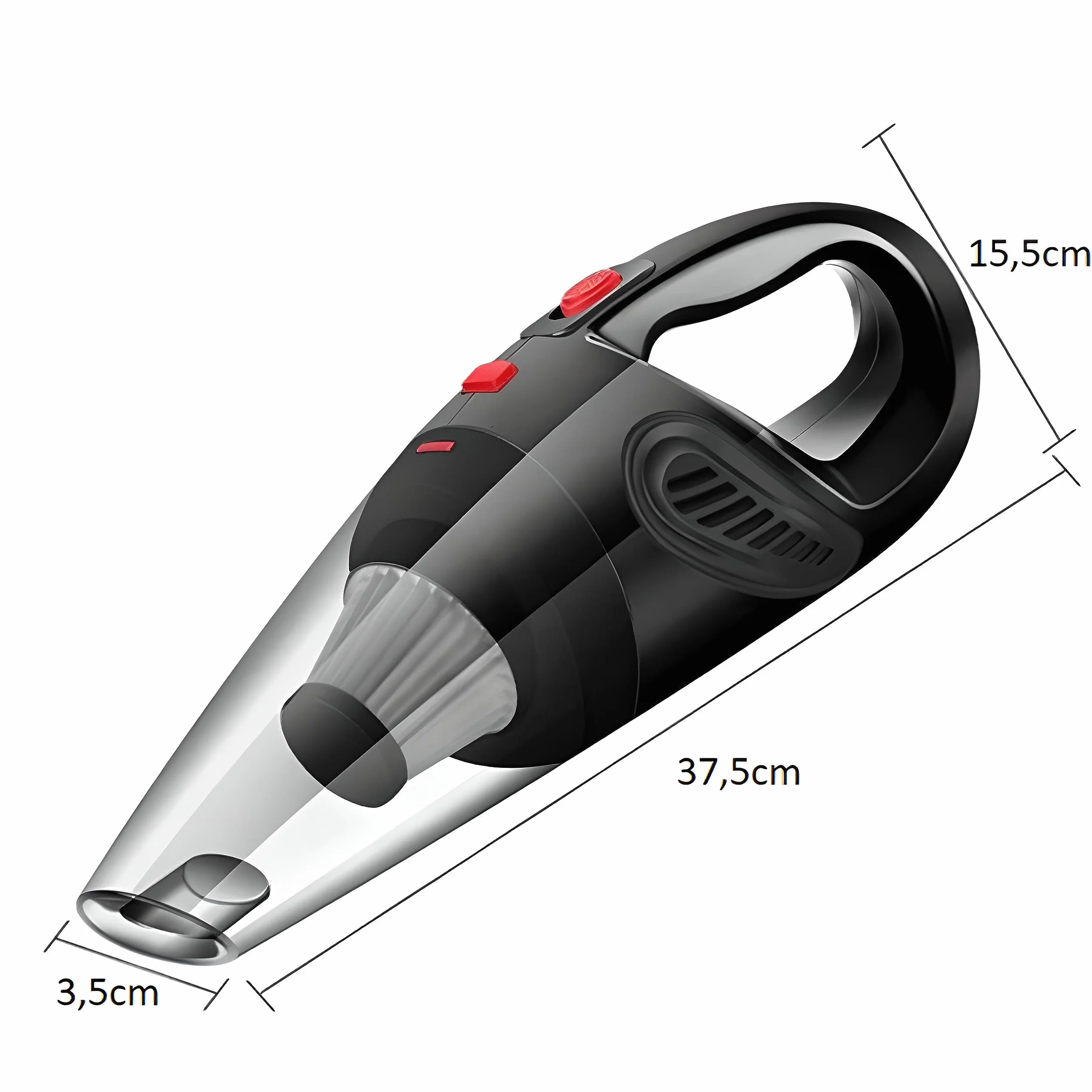 Retoo Odkurzacz 4-w-1 Dry DC 12V 120W 4200Pa, Z Filtrem HEPA, Ręczny Ze Szczotką i Miękkim Wężem, Samochodowy Z Kablem 4,8 m Do Zapalniczki