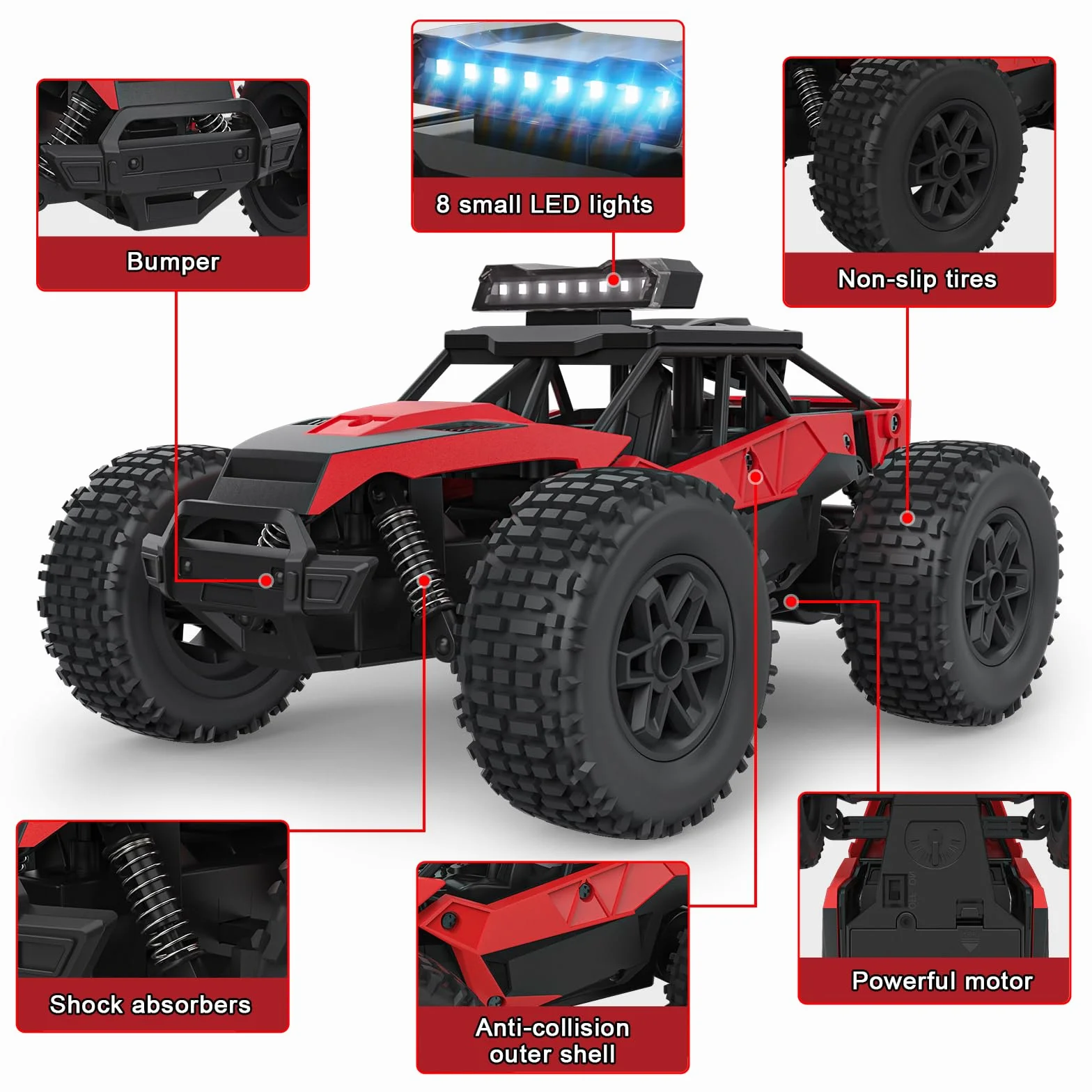 Samochód zdalnie sterowany przez cały terrain, zdalnie sterowany samochód terenowy Offroad Machinina