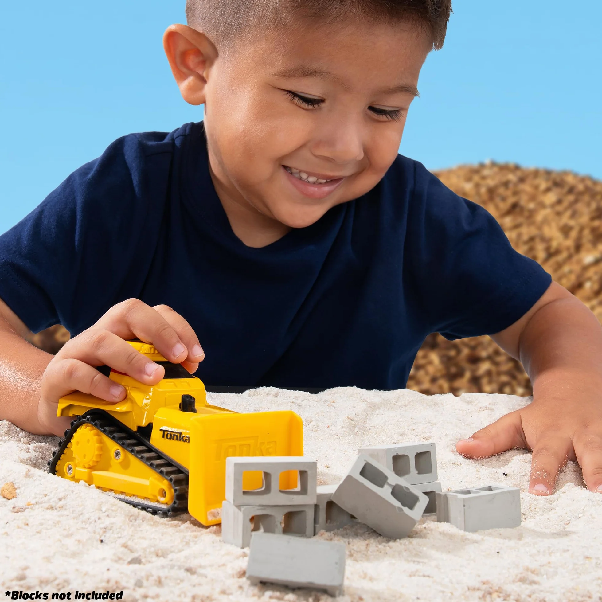 Basic Fun Tonka Steel Classics Titans Bulldozer – Buldozer stalowy do budowy i zabawy na swiezym powietrzu