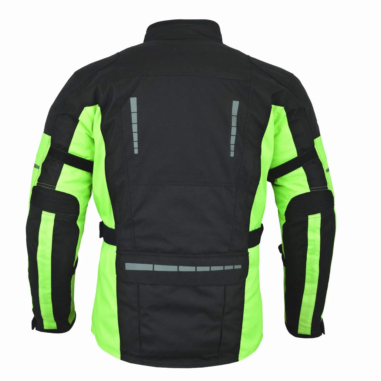 Męska wodoodporna kurtka motocyklowa Jet ze splotem tekstylnym czarny fluro