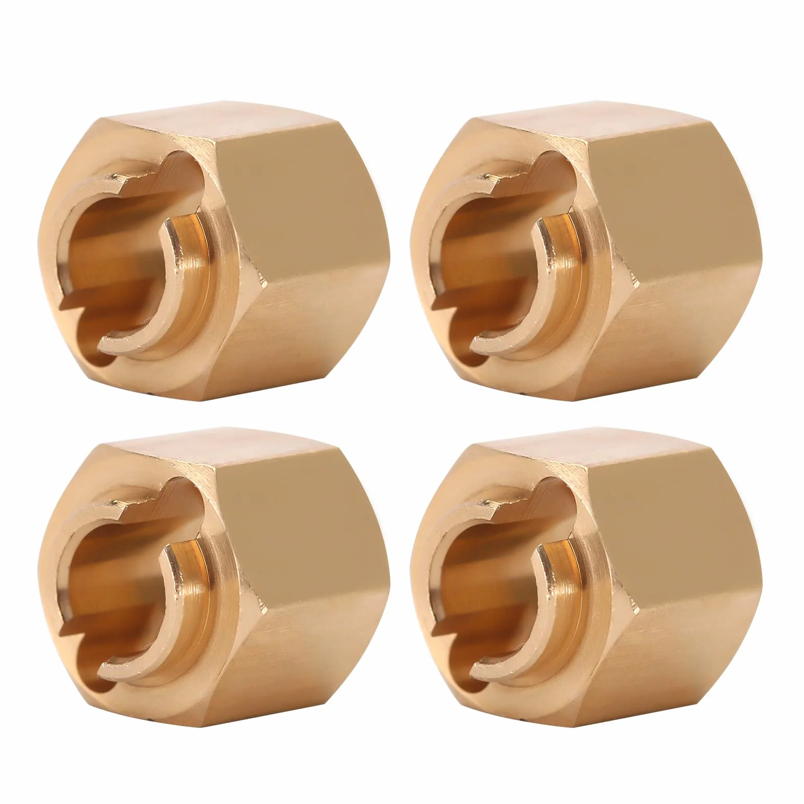 INJORA Mosiądz Koło Sześciokątne Piasta 6mm (+2mm) Adapter Extender do 1/18 RC Crawler Automobile TRX4M Upgrade Parts