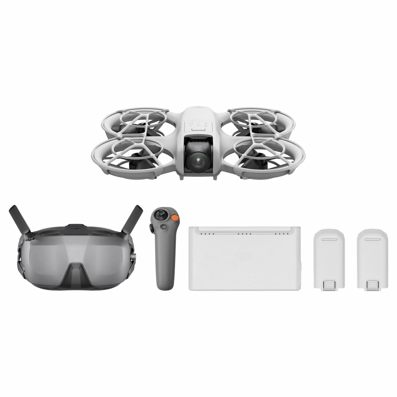 DJI Neo Motion Fly More Combo, mini dron z kamerą 4K UHD dla dorosłych, 135 g samodzielnie latający dron śledzący użytkownika, start z dłoni, śledzenie obiektu, QuickShots, z RC Motion 3 i 3 aku