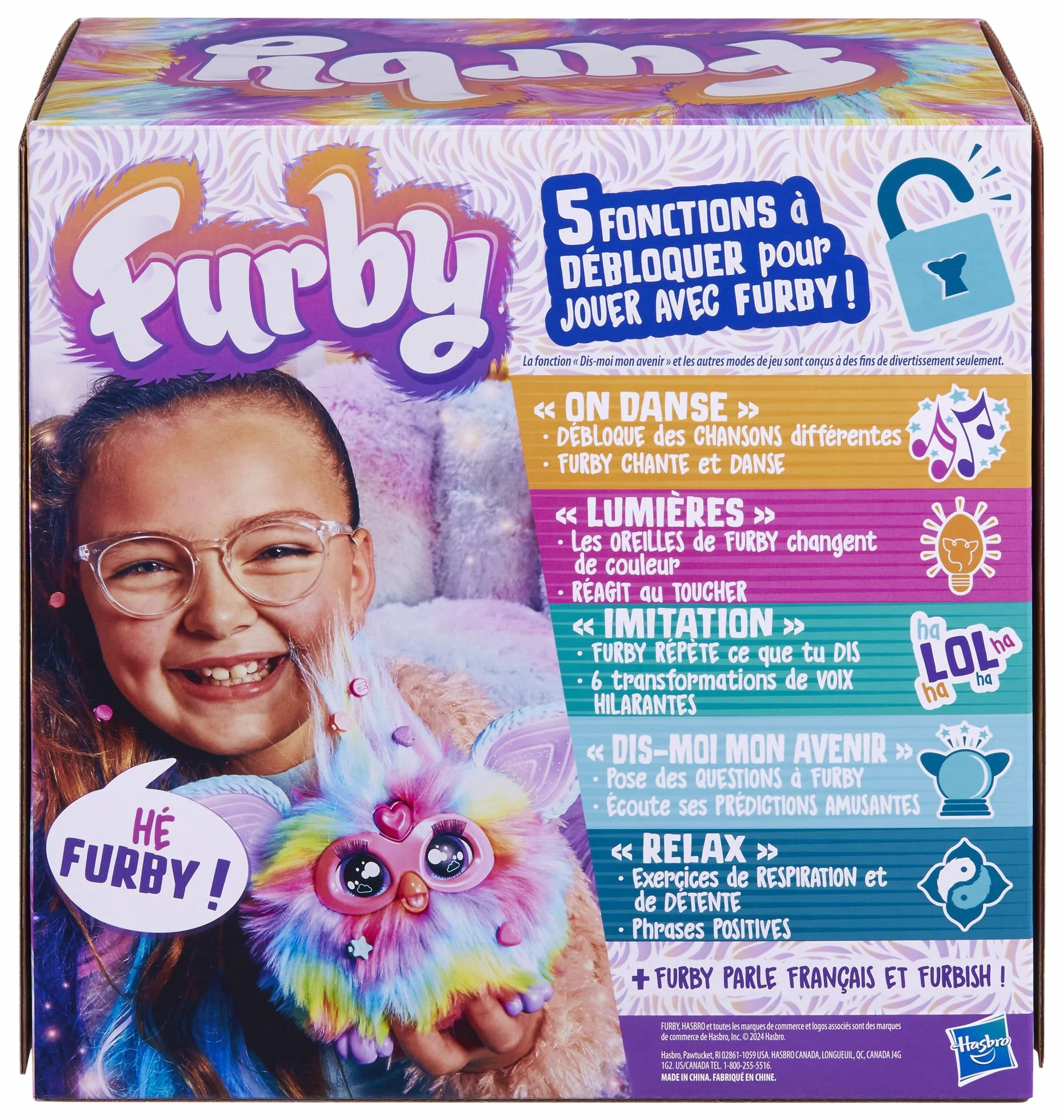 Furby Tie Dye, Interaktywny Plusz - wersja francuska